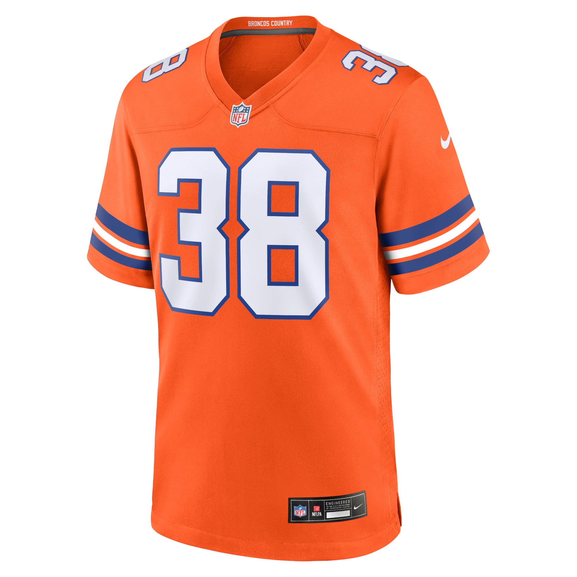 Jaleel McLaughlin Denver Broncos Game Jersey Orange NFL Football Fan Wear