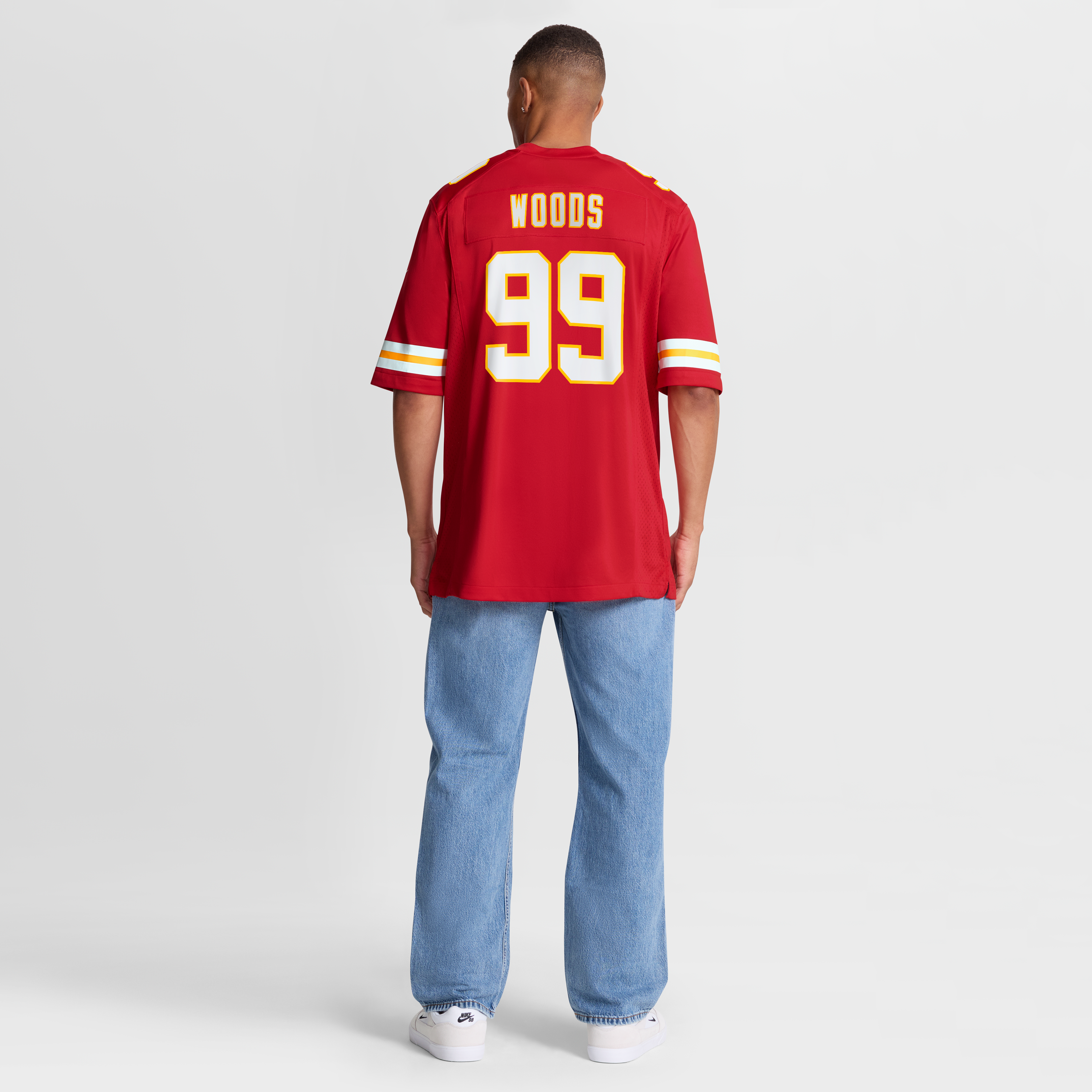 Round Pick No Kansas City Chiefs Game Jersey Red NFL Football Fan Wear Round Pick No