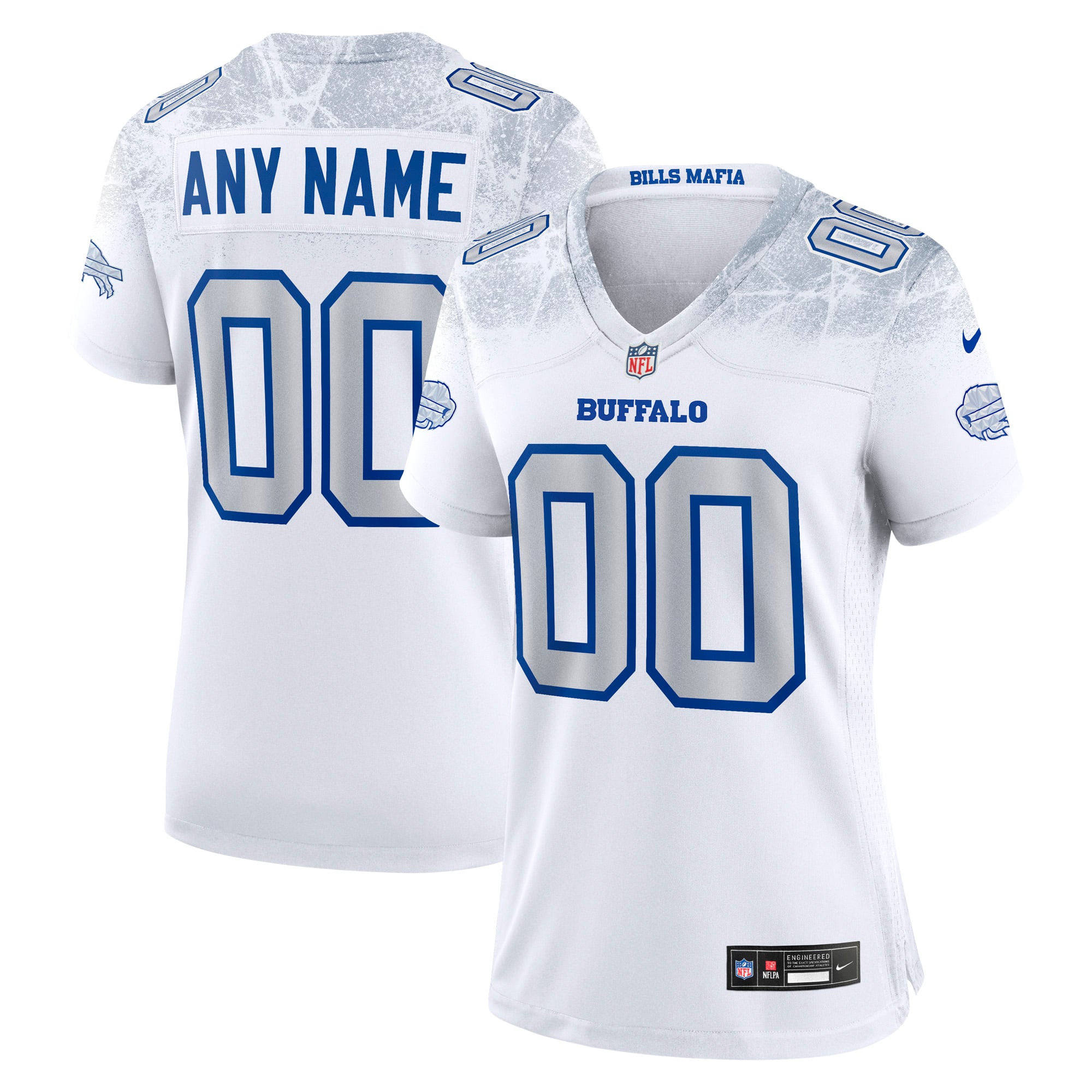 Buffalo Bills Game Jersey White NFL Football Fan Wear Custom Number
