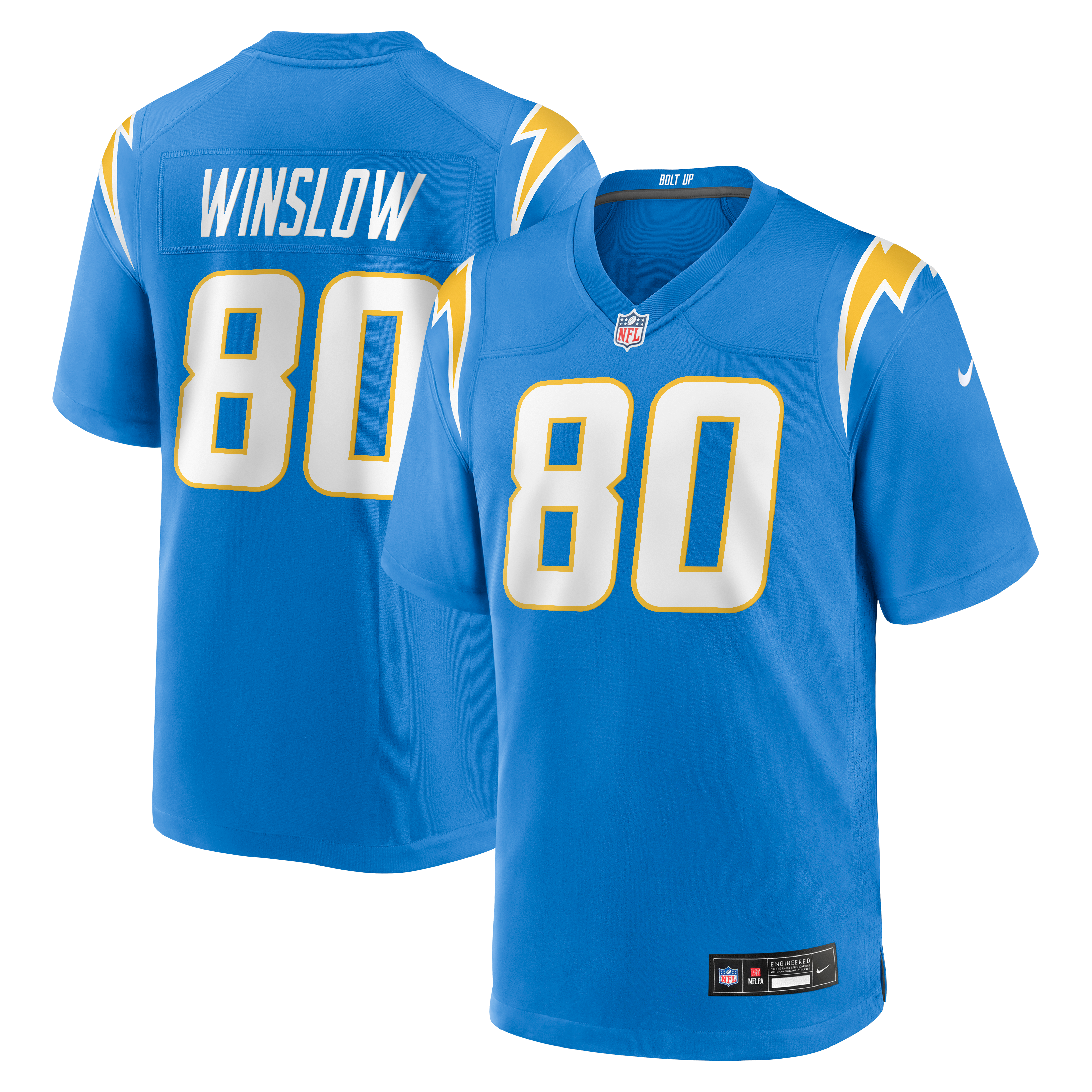 Kellen Winslow Retired Los Angeles Chargers Player Jersey Powder Blue NFL Football Fan Wear
