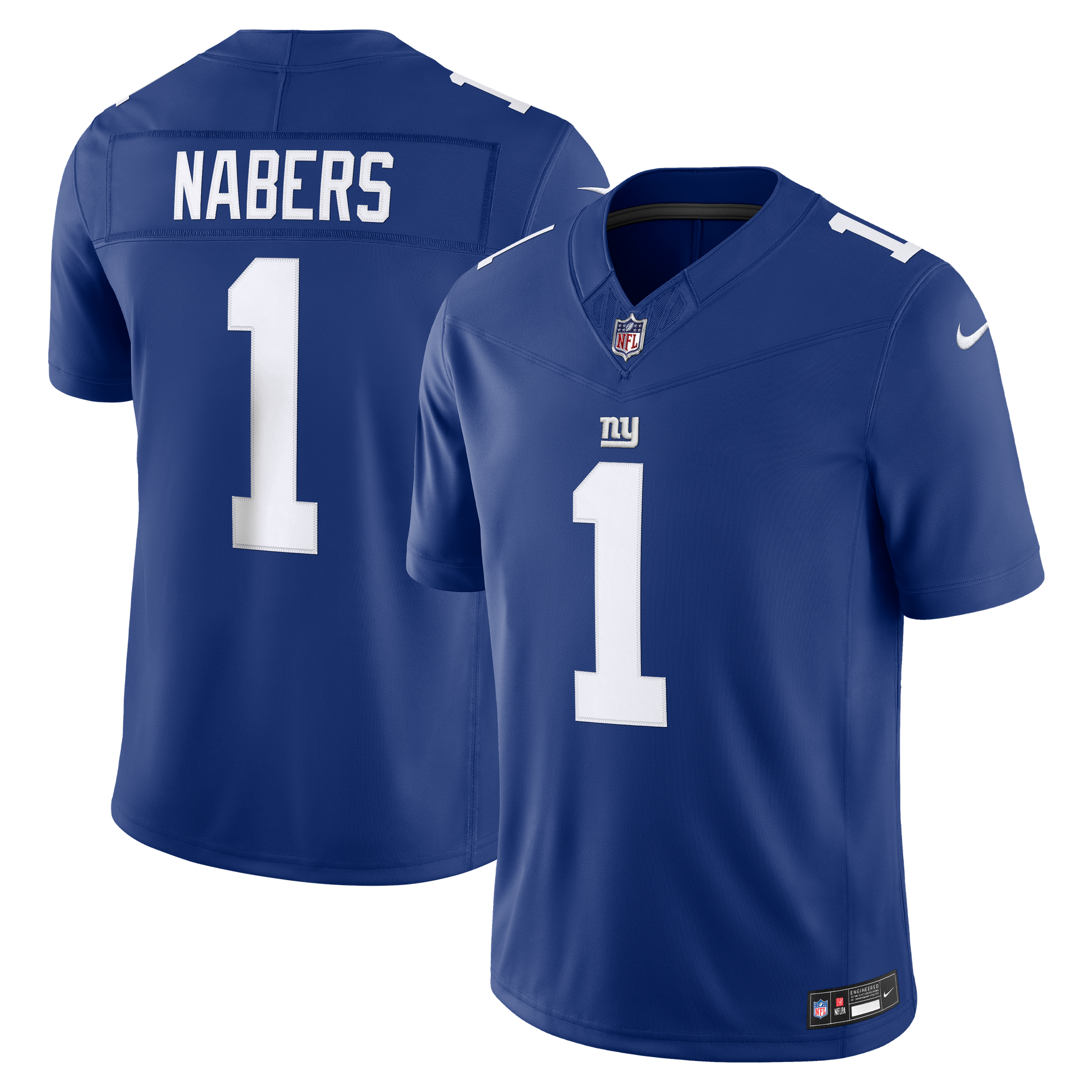 Malik Nabers New York Giants Game Jersey Red NFL Football Fan Wear Malik Nabers