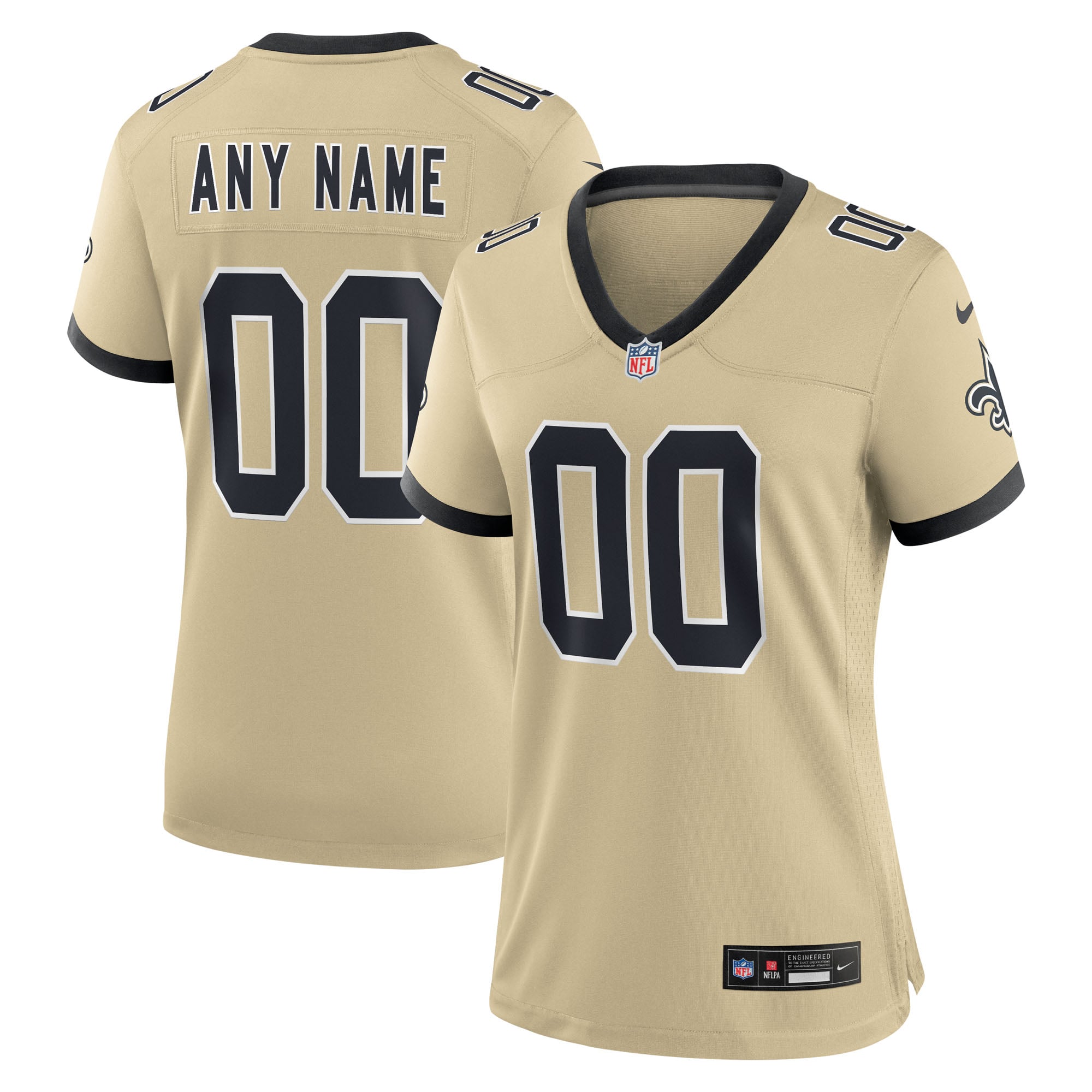 Golds New Orleans Saints Game Jersey Gold NFL Football Fan Wear Custom Number