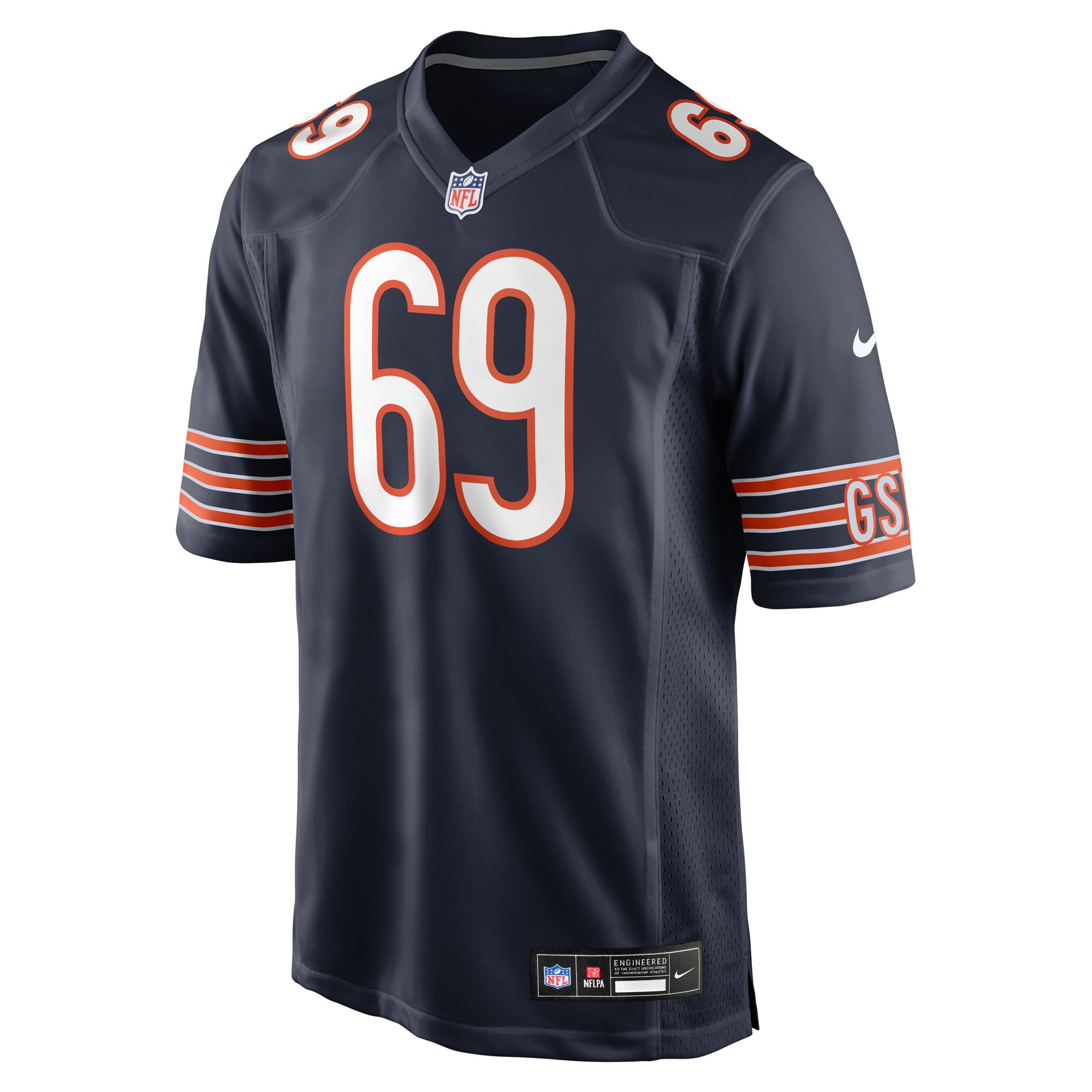 Jeremiah Martin Chicago Bears Game Jersey Navy NFL Football Fan Wear Jeremiah Martin