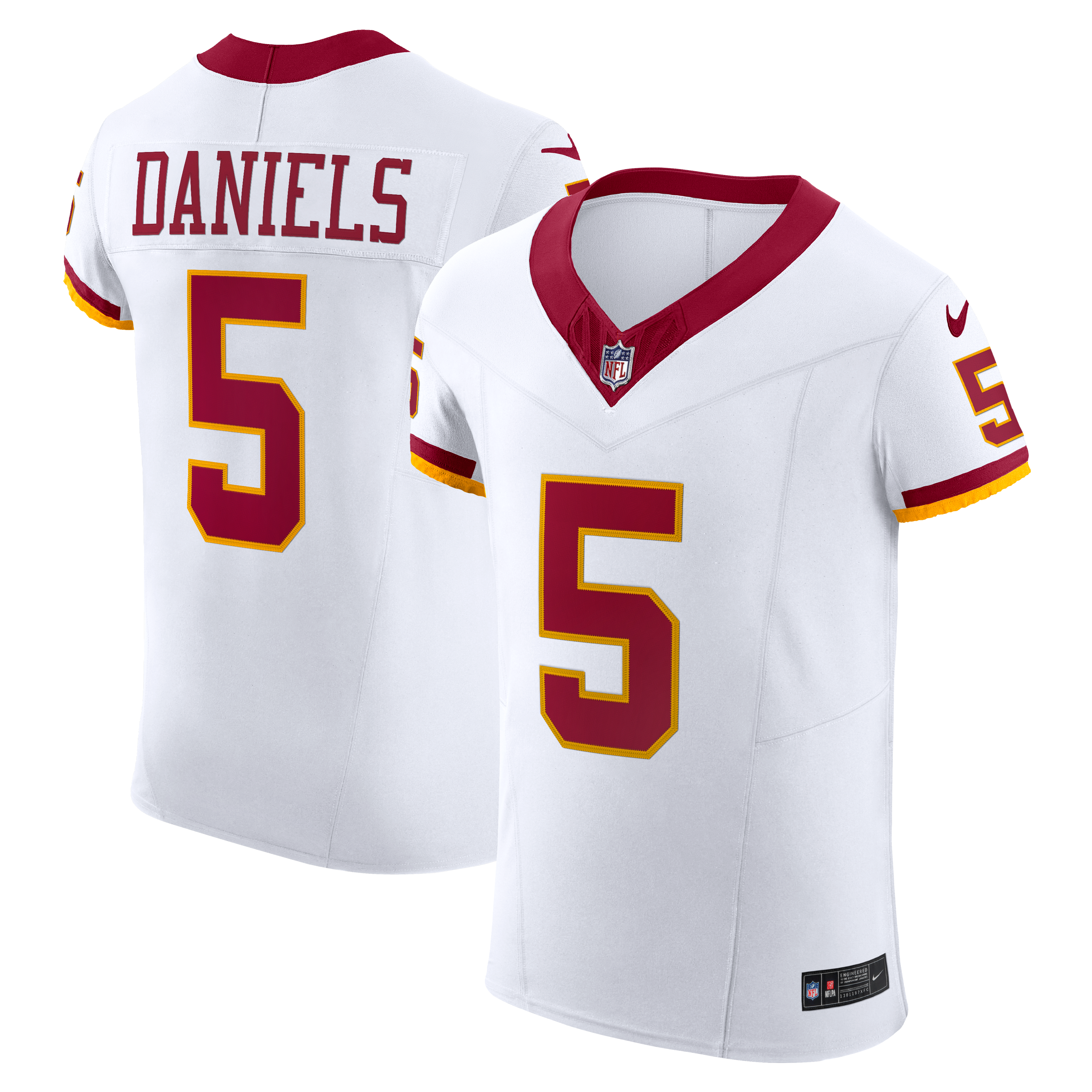 Jayden Daniels Washington Commanders Alternate Jersey White NFL Football Fan Wear Jayden Daniels