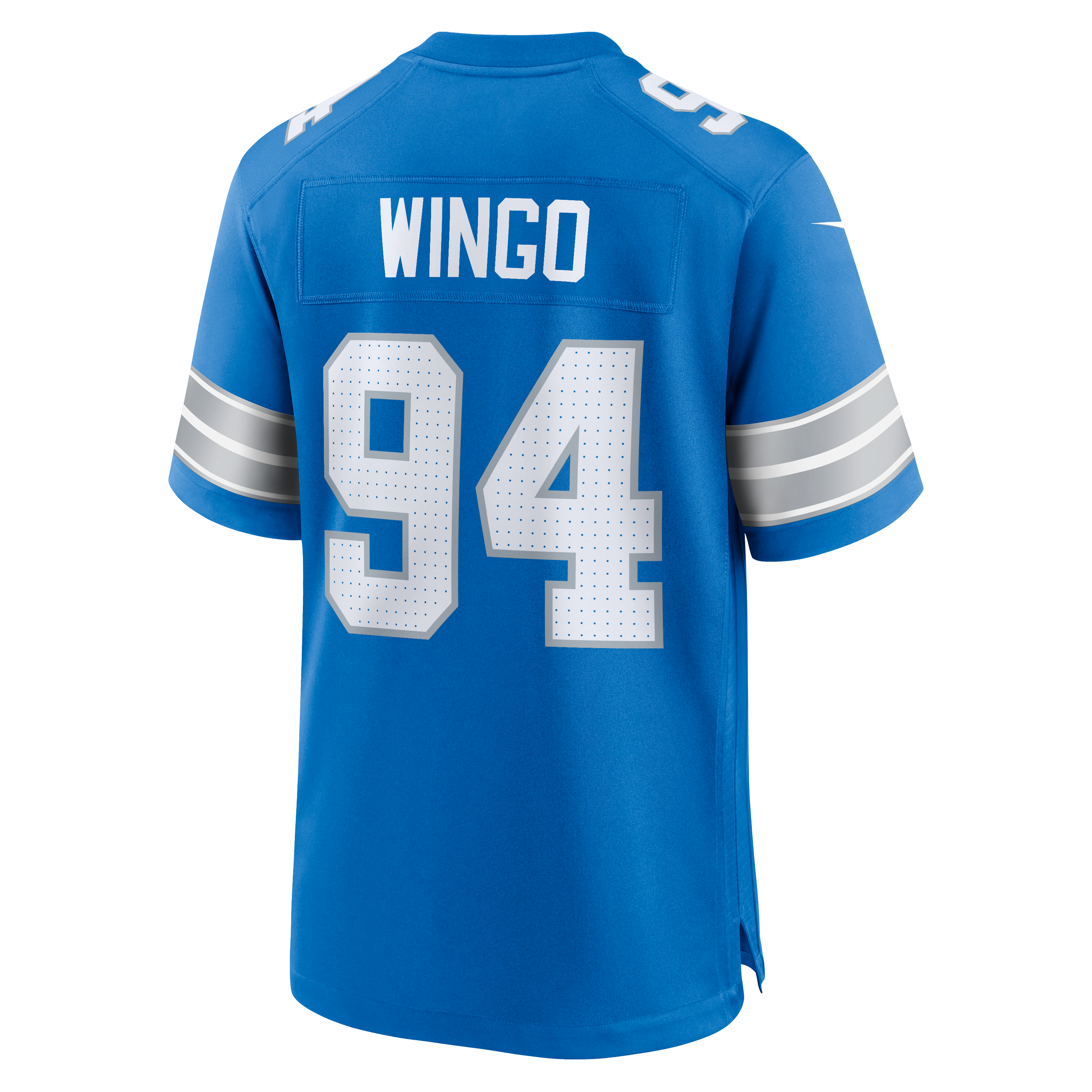 Mekhi Wingo Detroit Lions Game Jersey Blue NFL Football Fan Wear