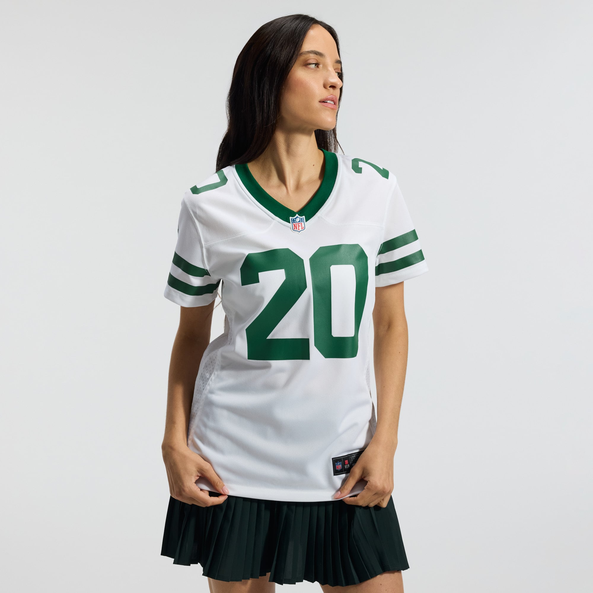 Breece Hall New York Jets Game Jersey White NFL Football Fan Wear
