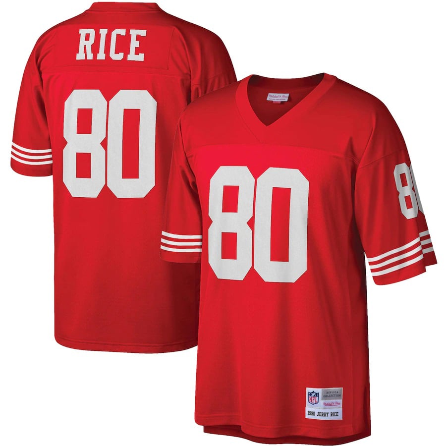 Jerry Rice San Francisco 49ers Replica Jersey Scarlet NFL Football Fan Wear