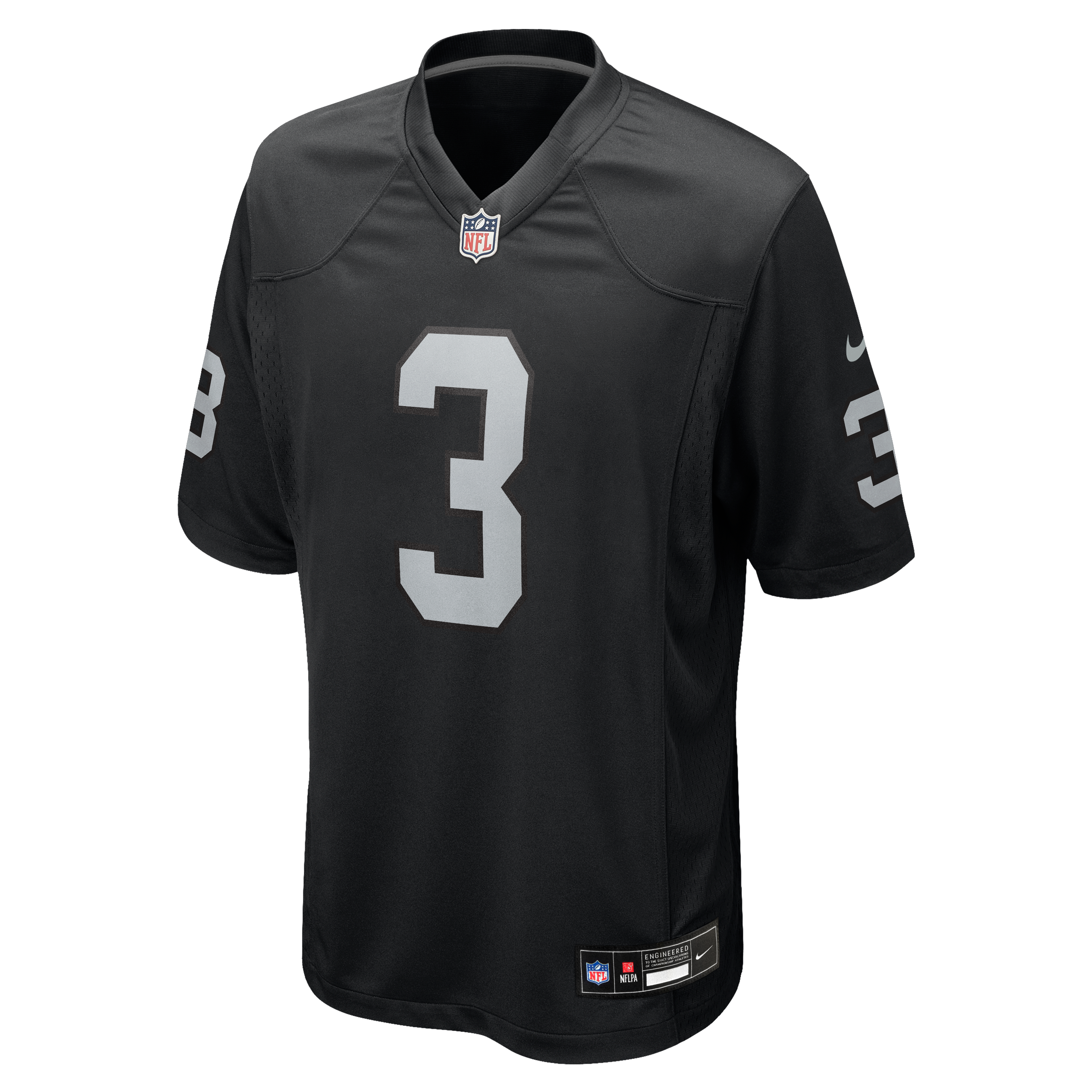 Taron Johnson Las Vegas Raiders Game Jersey Black NFL Football Fan Wear Taron Johnson