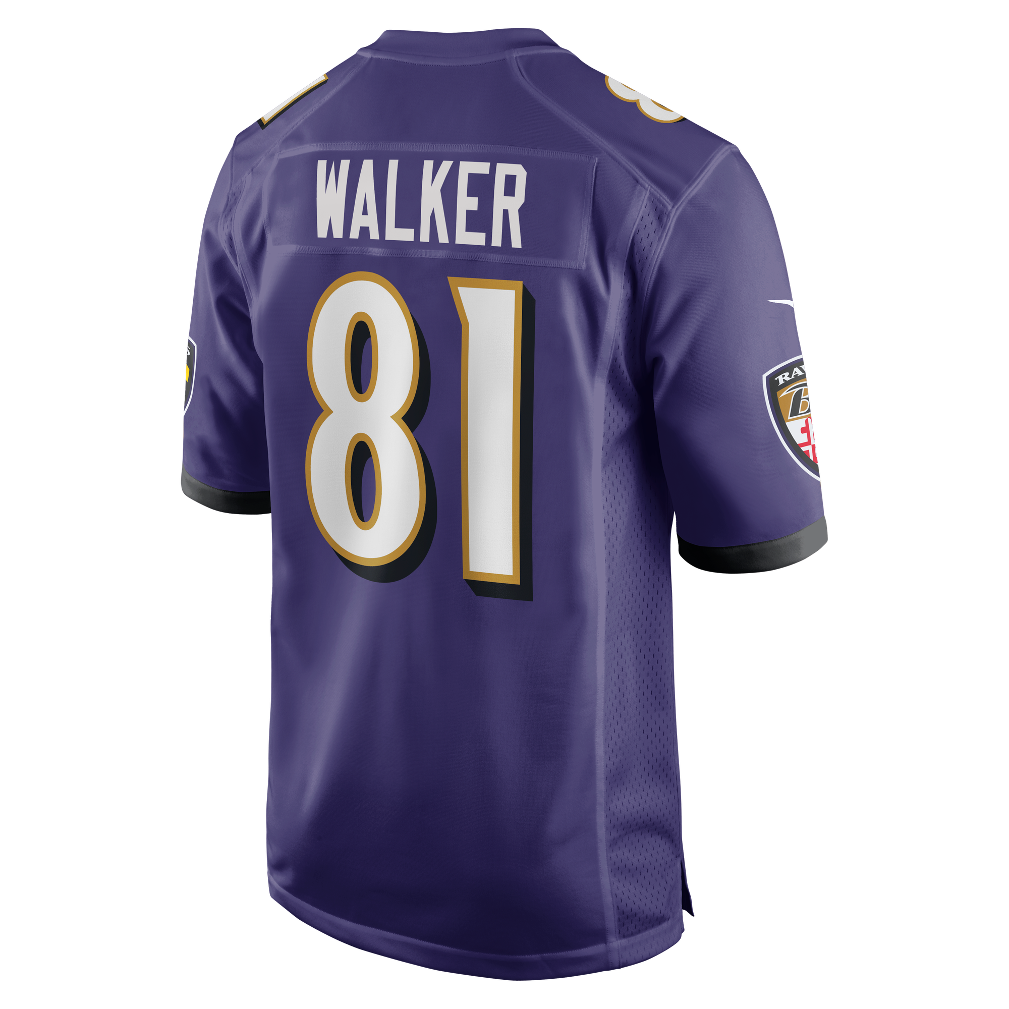 Devontez Walker Baltimore Ravens Game Jersey Purple NFL Football Fan Wear