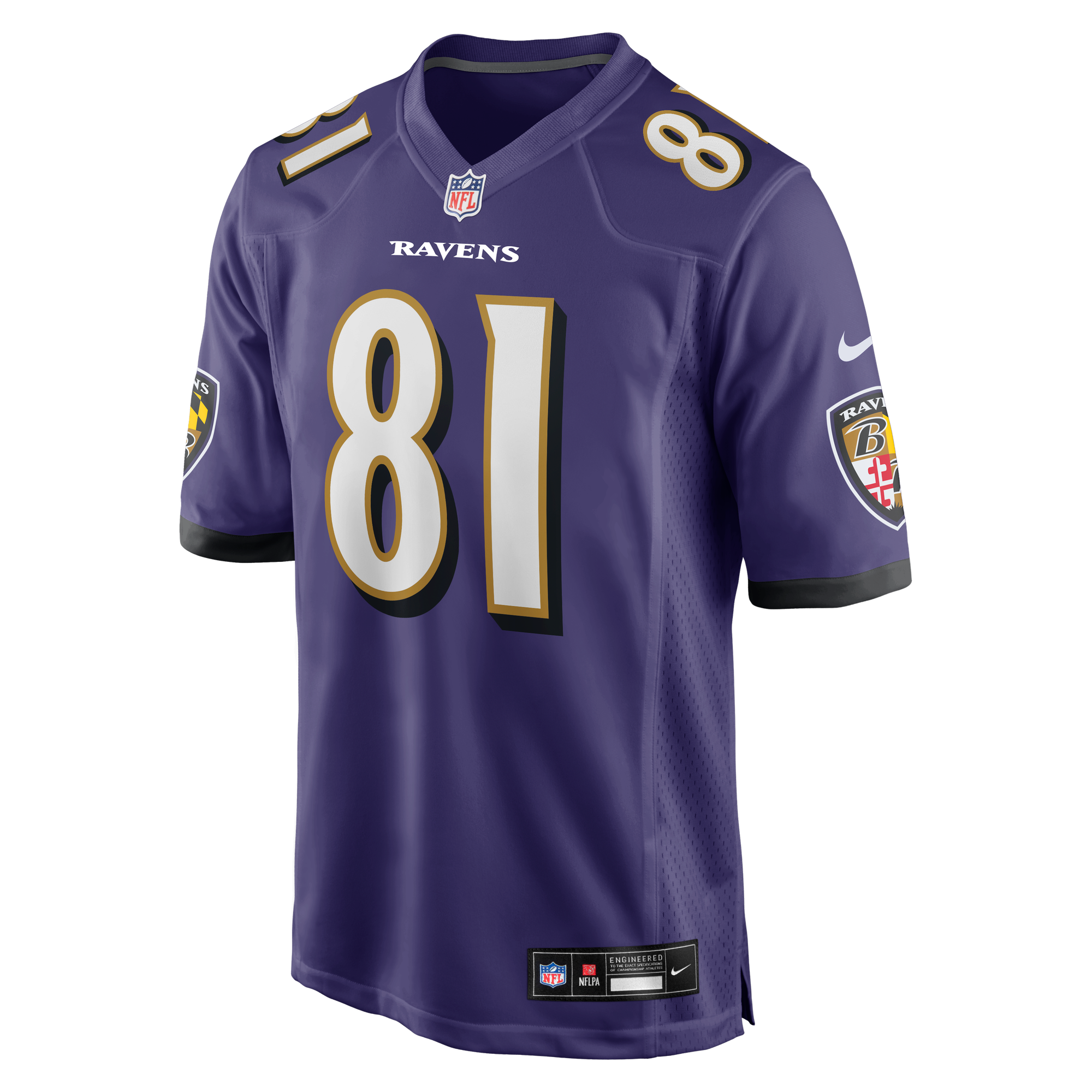 Devontez Walker Baltimore Ravens Game Jersey Purple NFL Football Fan Wear