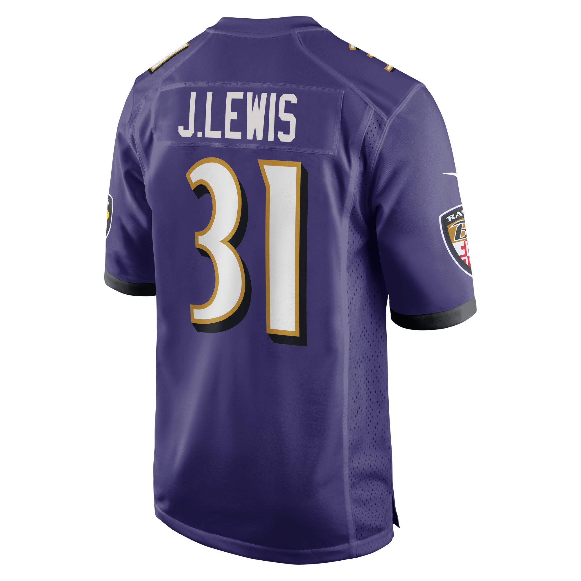 Retired Jamal Lewis Baltimore Ravens Player Jersey Purple NFL Football Fan Wear Retired Jamal Lewis