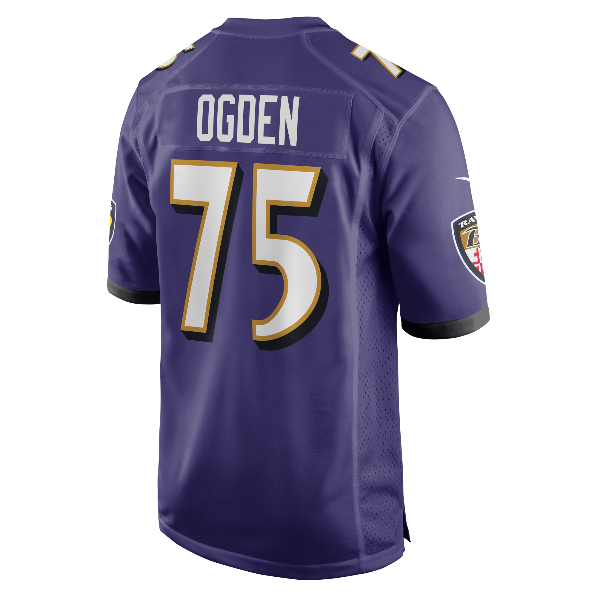 Retired Jonathan Ogden Baltimore Ravens Player Jersey Purple NFL Football Fan Wear Retired Jonathan Ogden