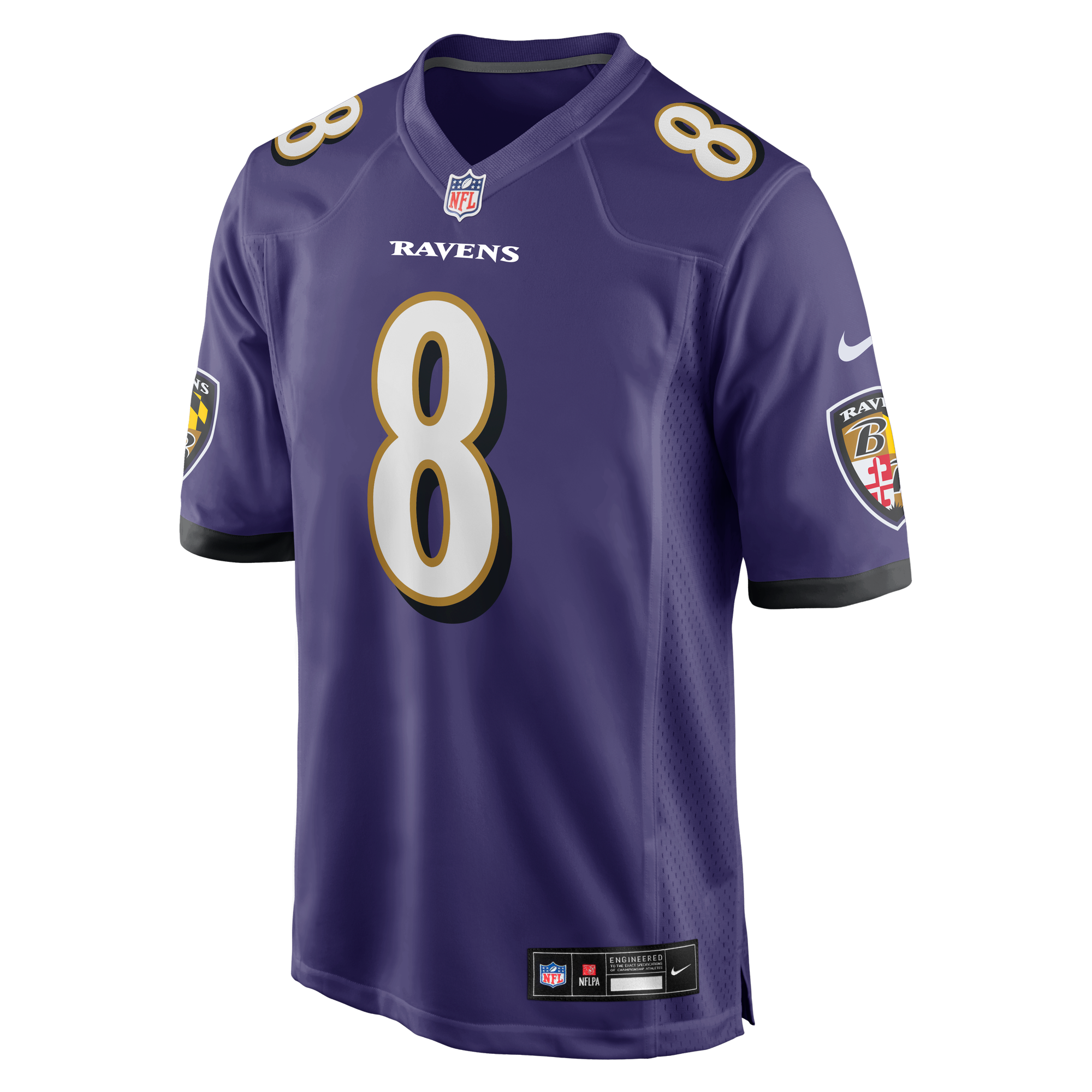 Lamar Jackson Baltimore Ravens Game Jersey Purple NFL Football Fan Wear Lamar Jackson