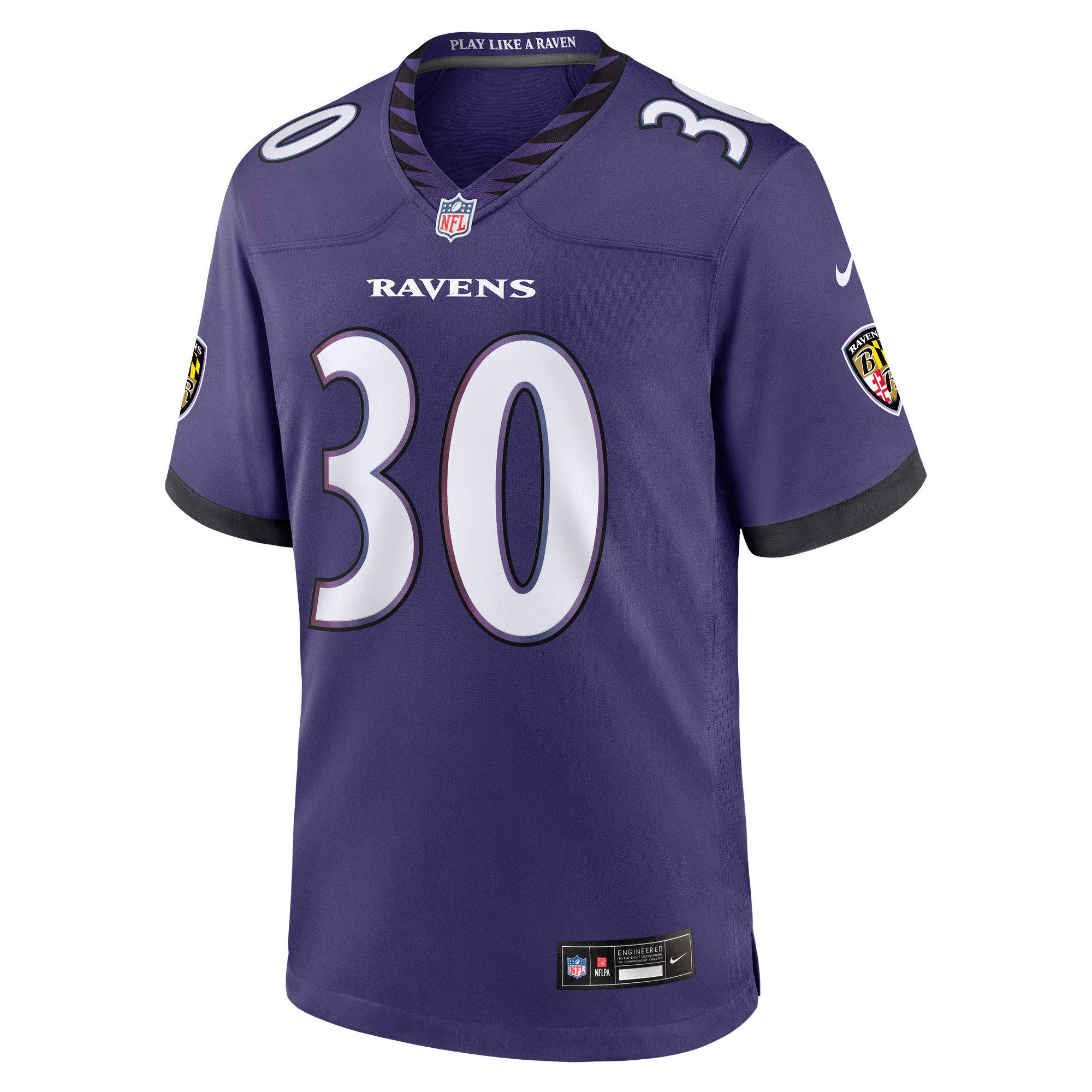Ryan Eckley Baltimore Ravens Game Jersey Purple NFL Football Fan Wear