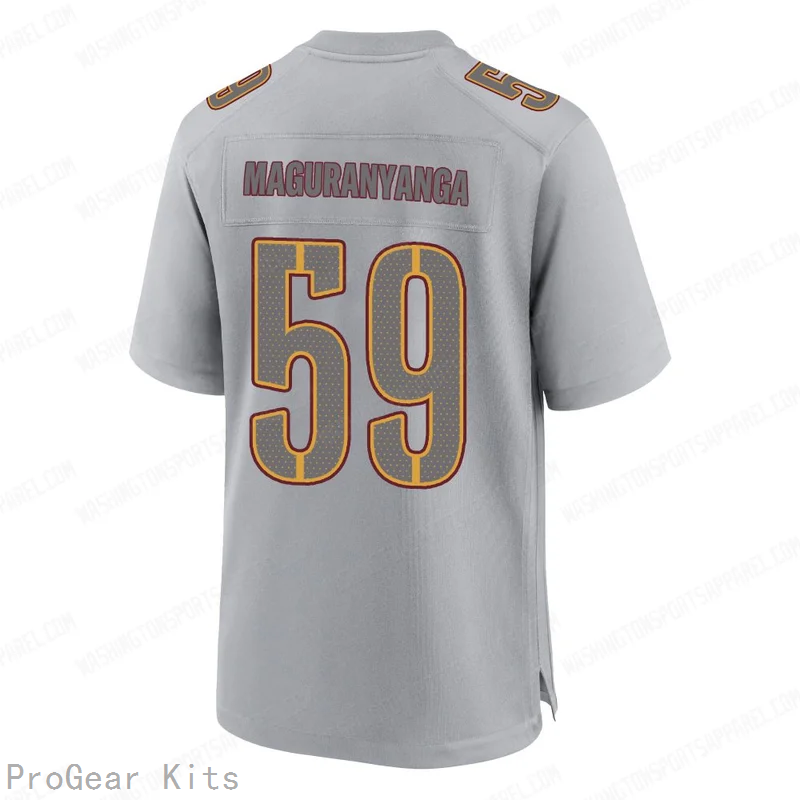 TJ Maguranyanga Atmosphere Washington Commanders Game Jersey No.59 Gray NFL Football Fan Wear TJ Maguranyanga Atmosphere