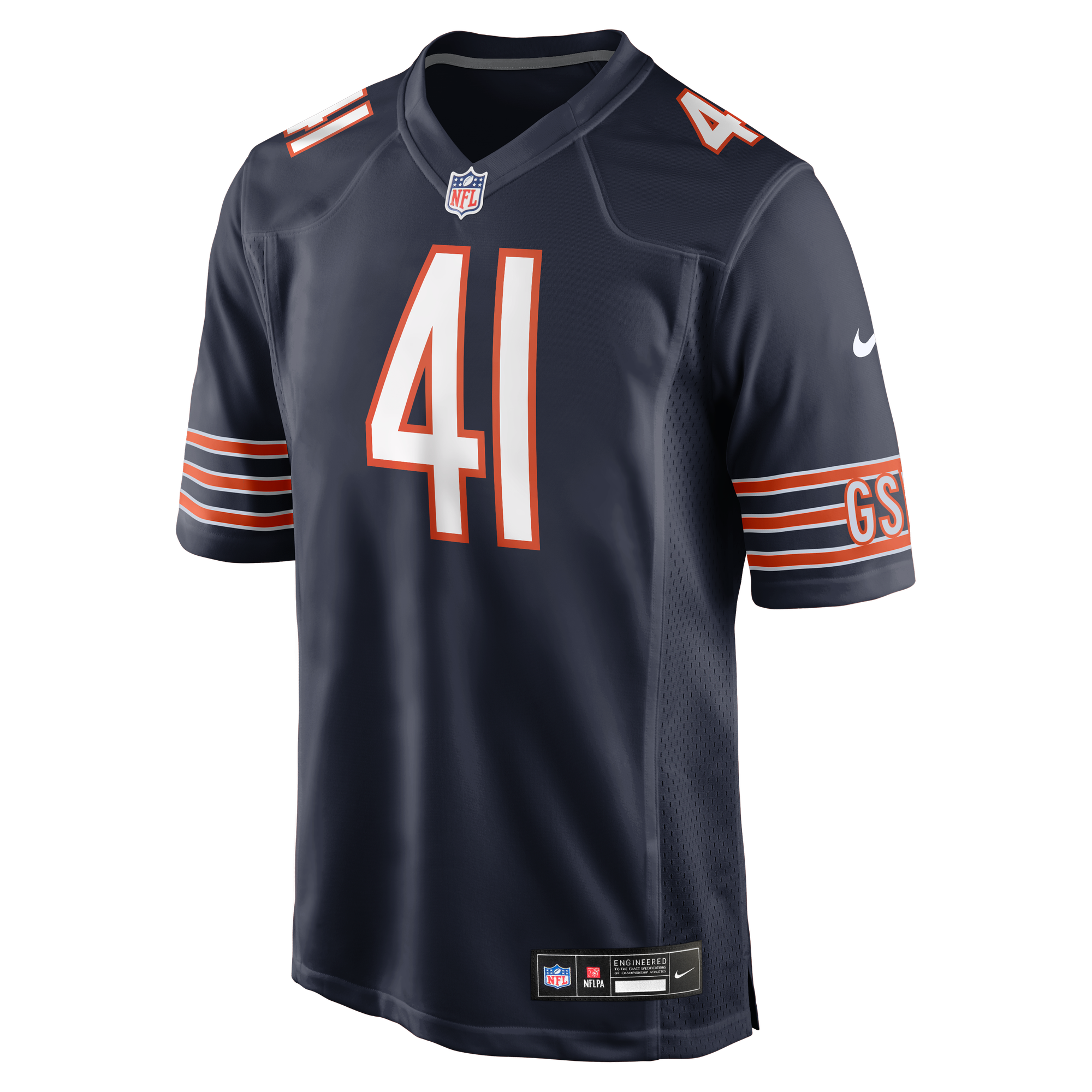Retired Brian Piccolo Chicago Bears Player Jersey Navy NFL Football Fan Wear