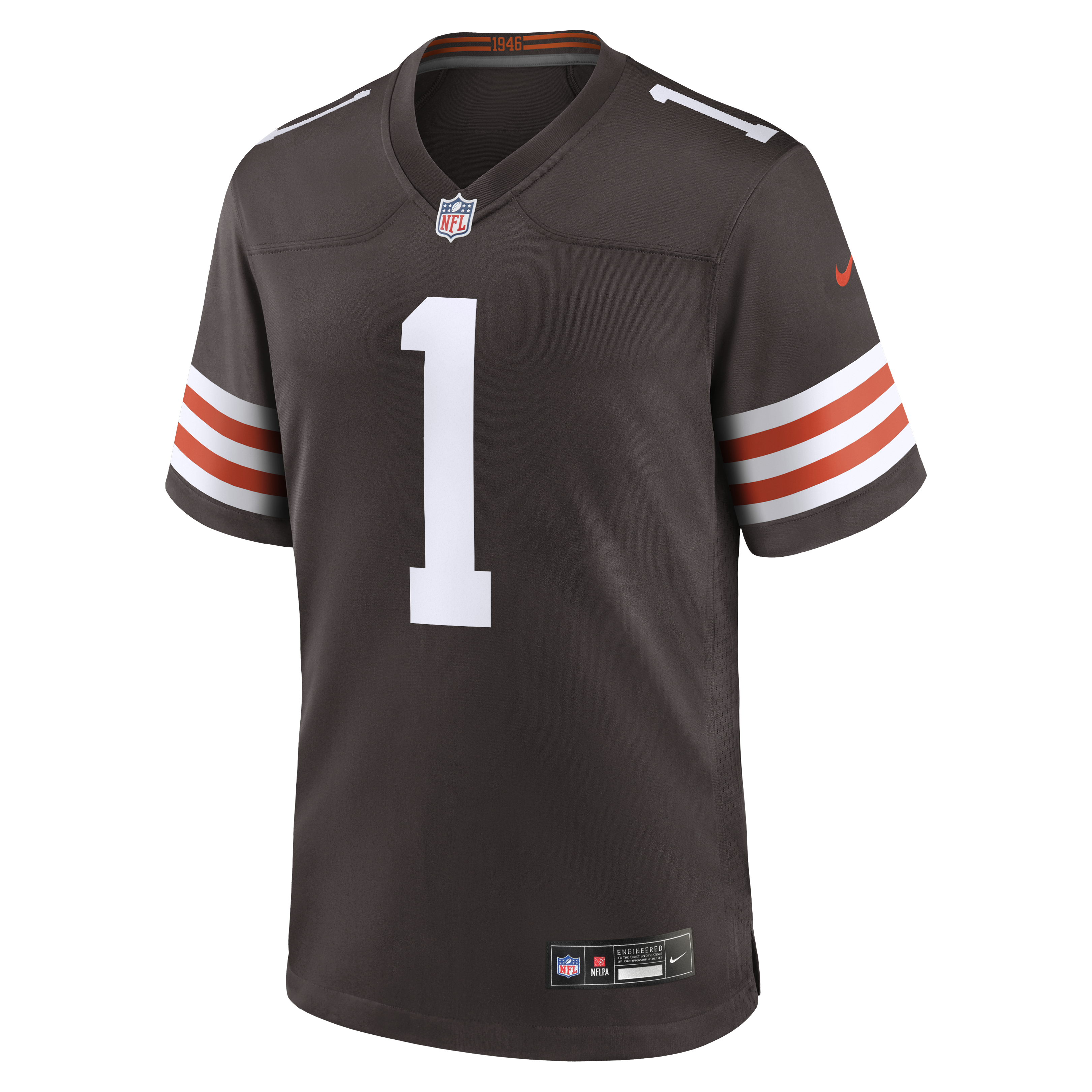 Cleveland Browns Game Jersey No.1 Brown NFL Football Fan Wear No.1