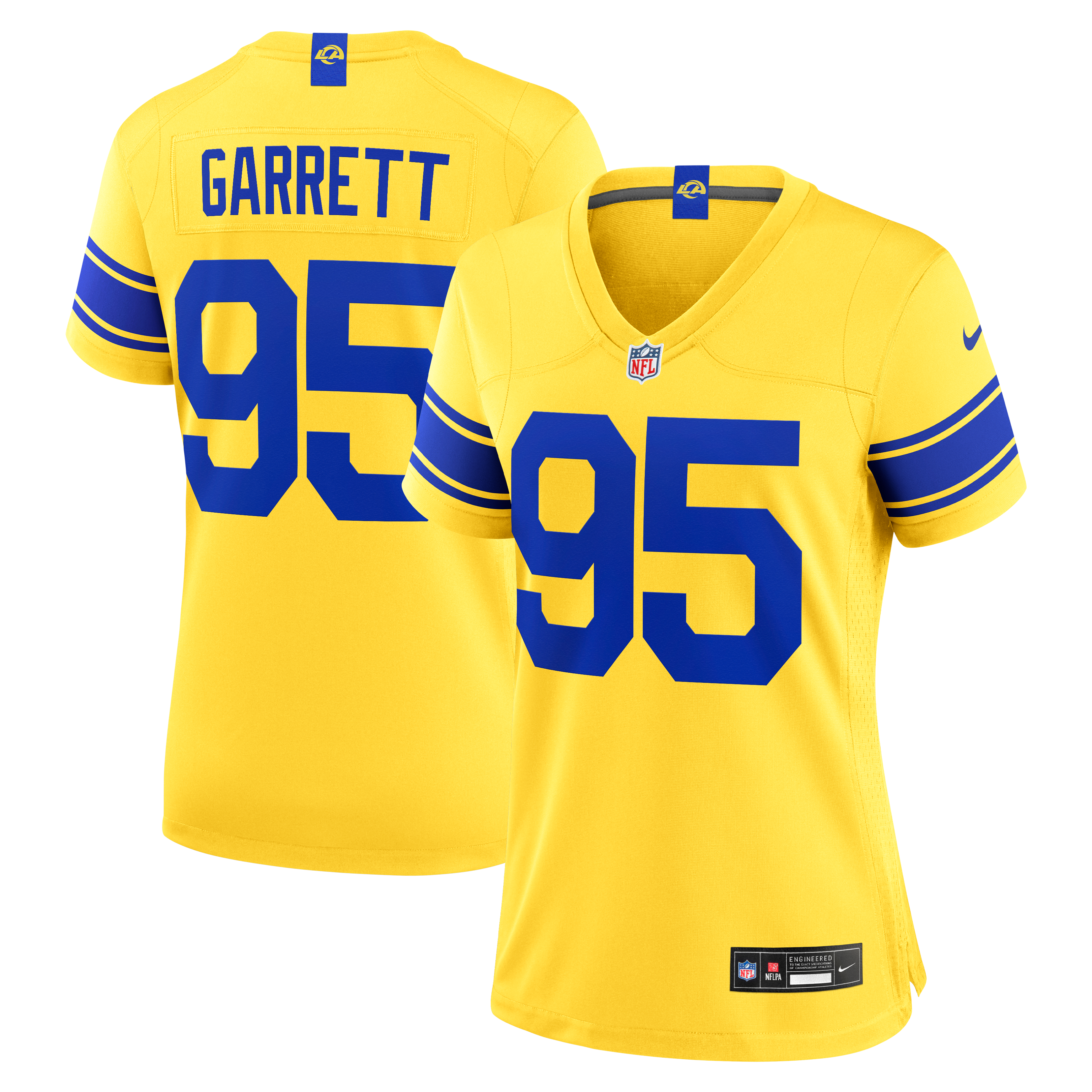 Myles Garrett Sol Los Angeles Rams Game Jersey No.95 NFL Football Fan Wear