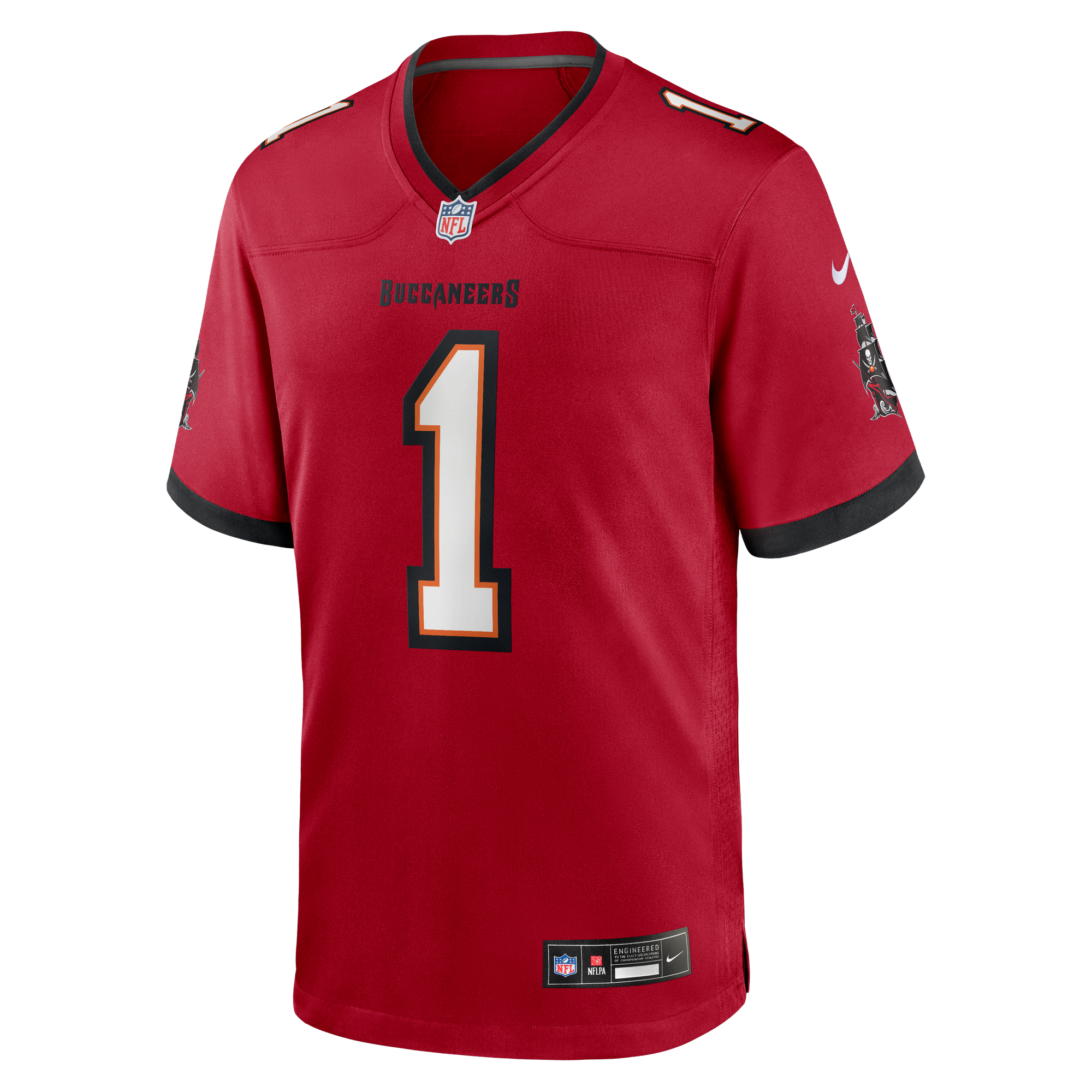 Tampa Bay Buccaneers Game Jersey No.1 Red NFL Football Fan Wear