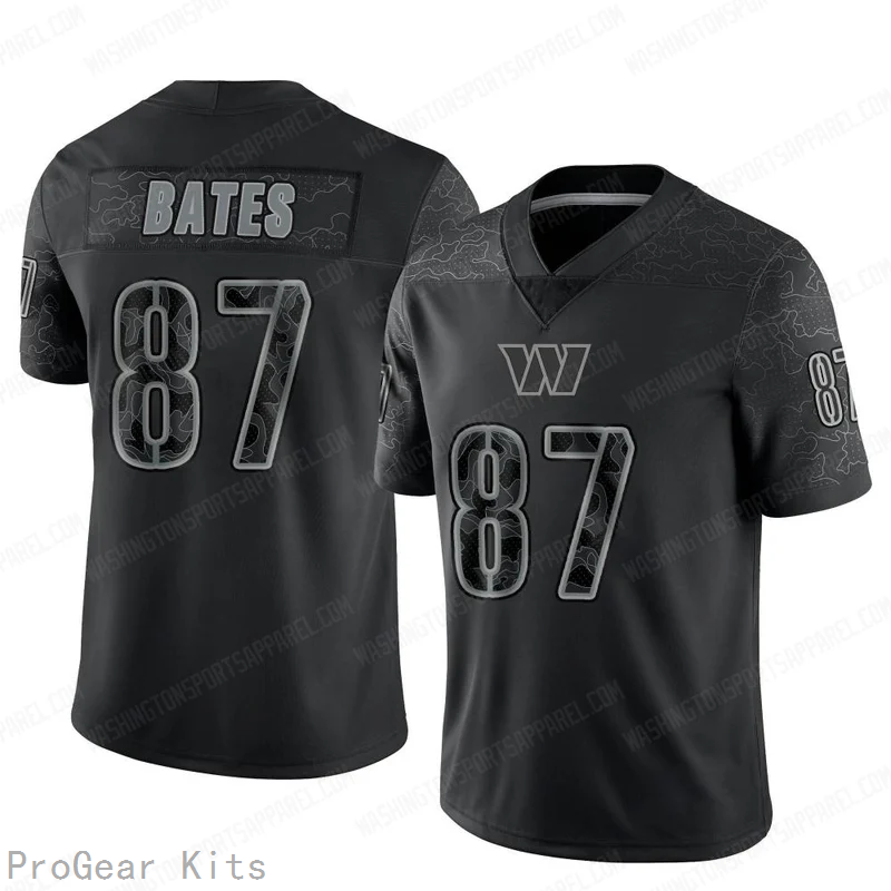 John Bates Washington Commanders Jersey No.87 Reflective NFL Football Fan Wear John Bates