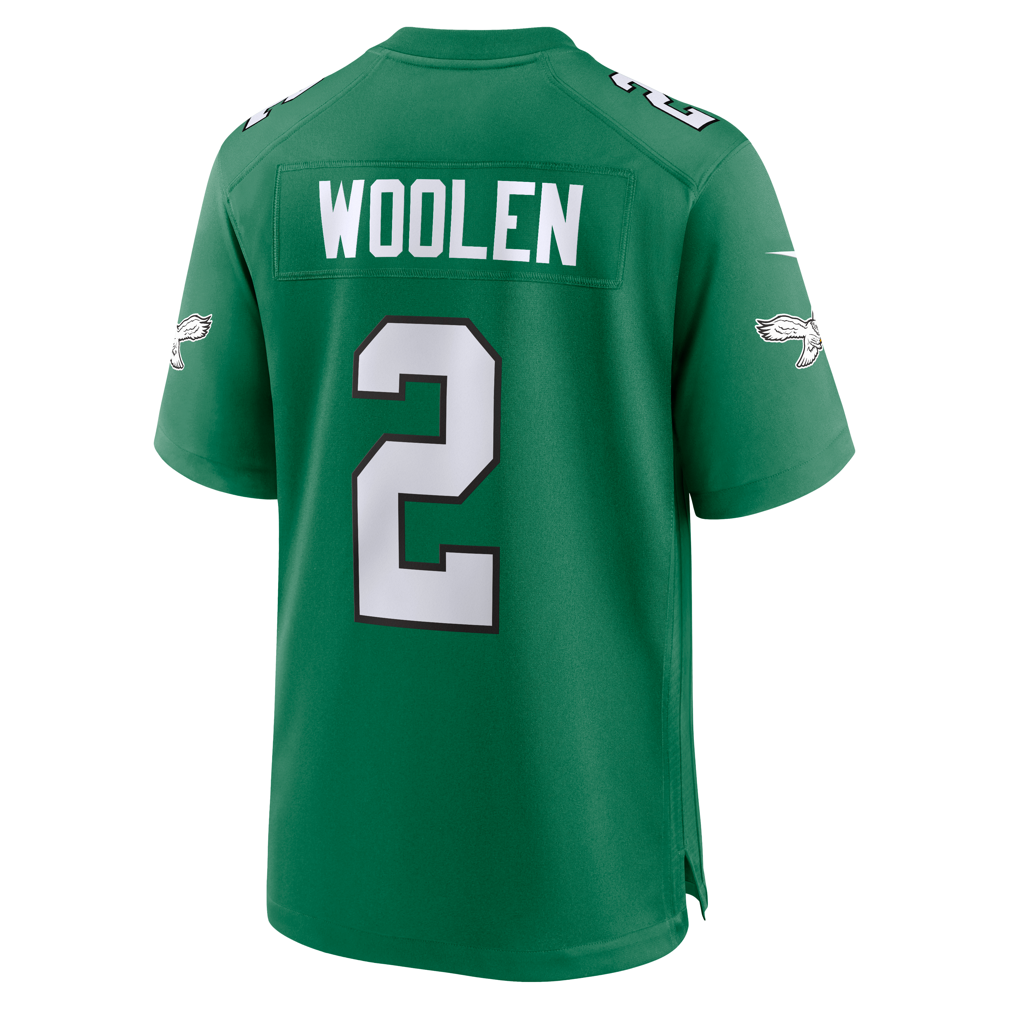 Tariq Woolen Philadelphia Eagles Game Jersey Kelly Green NFL Football Fan Wear