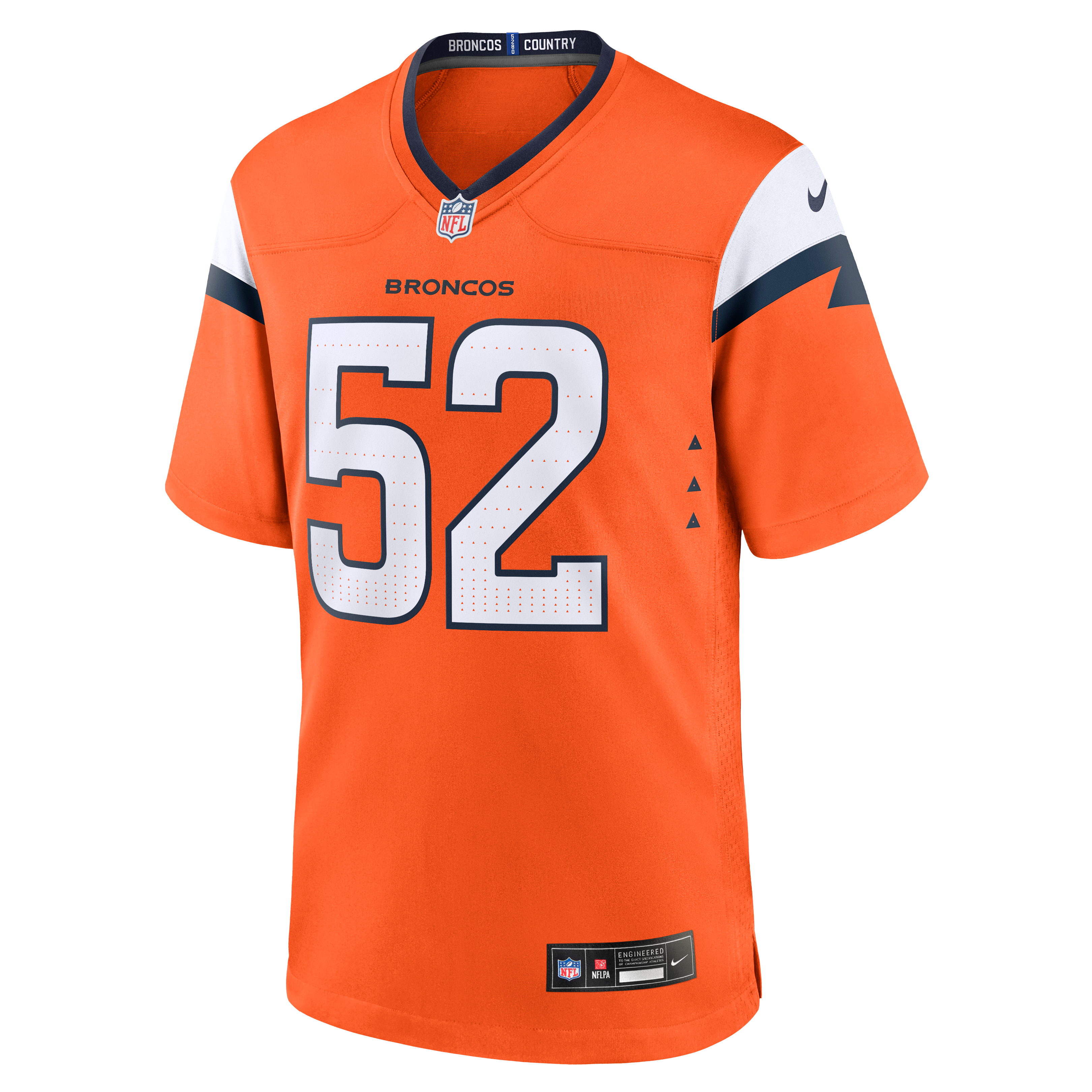Jonah Elliss Denver Broncos Game Jersey Orange NFL Football Fan Wear Jonah Elliss