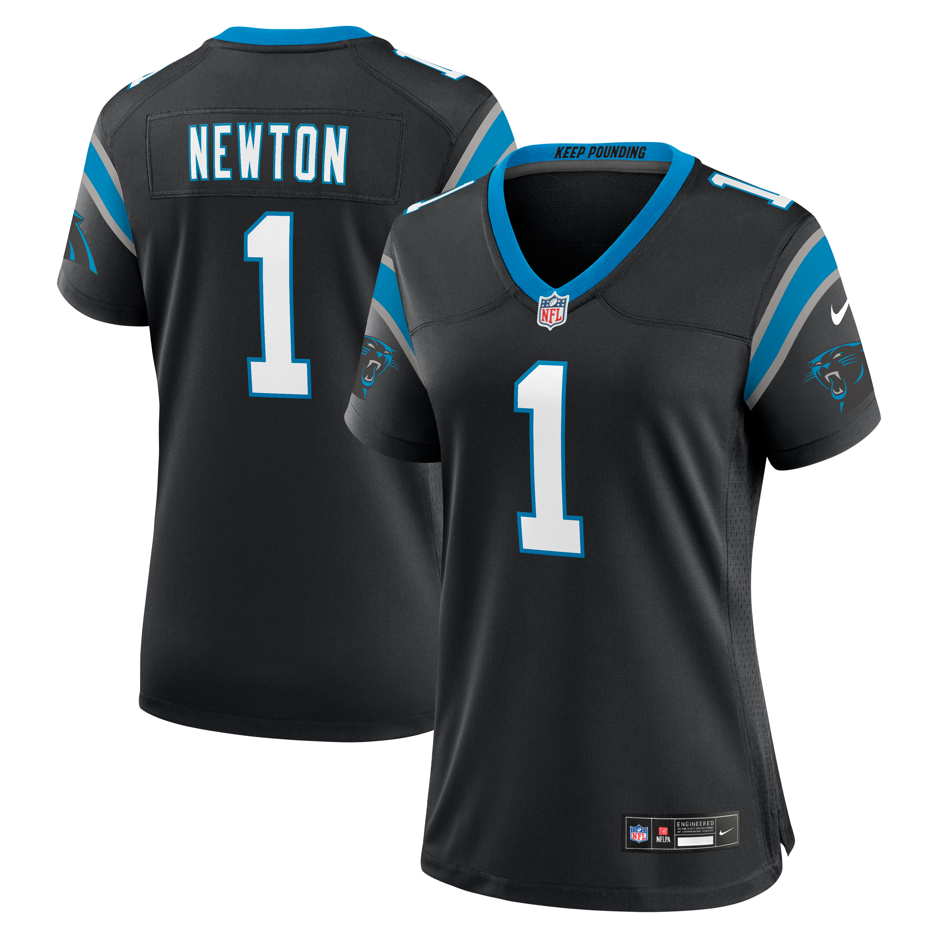 Cam Newton Retired Carolina Panthers Game Jersey Black NFL Football Fan Wear