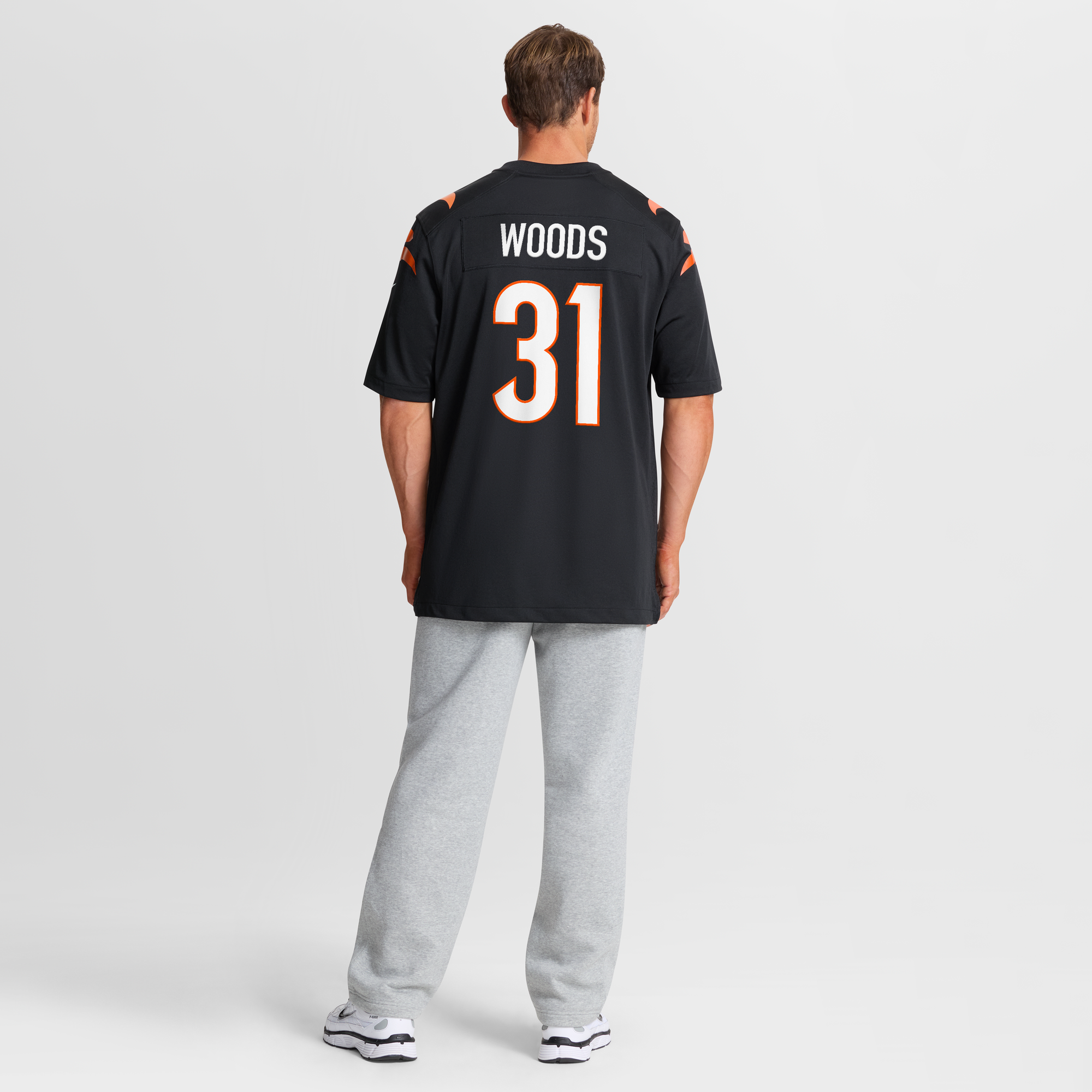 Retired Ickey Woods Cincinnati Bengals Player Jersey Black NFL Football Fan Wear