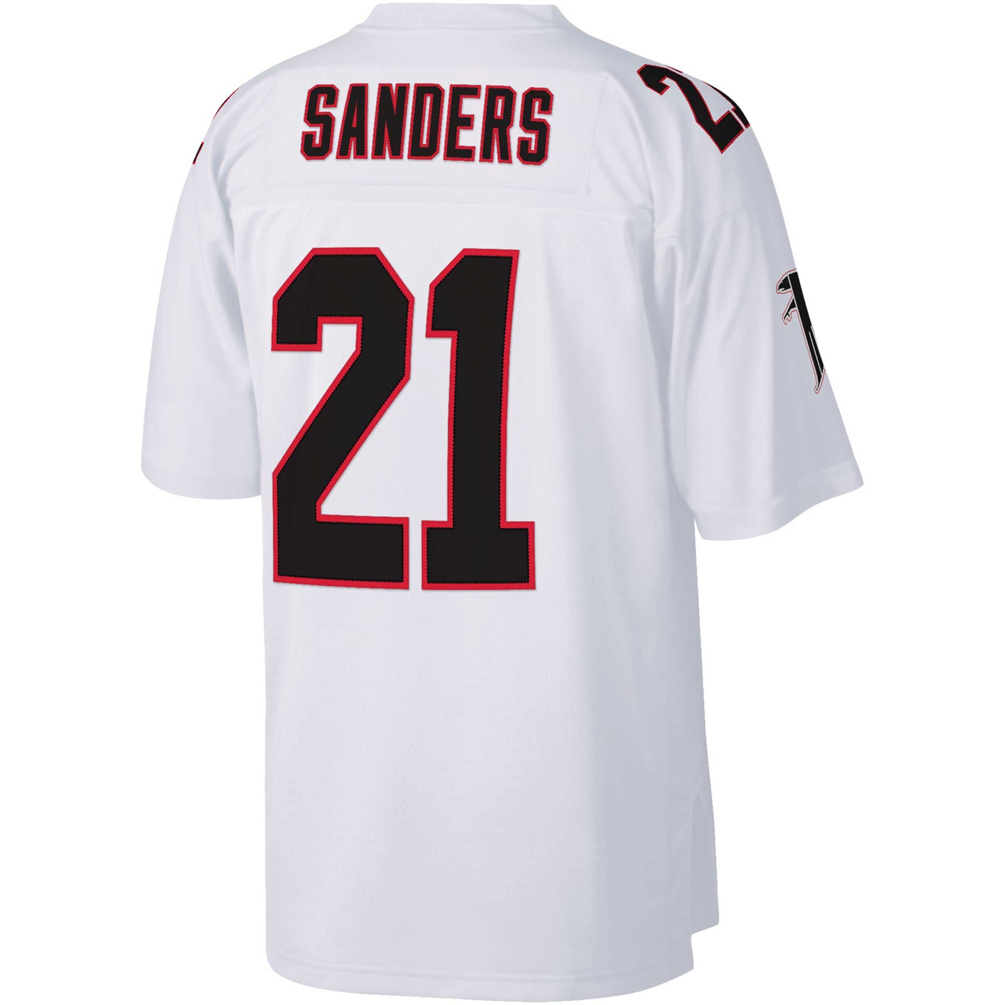Deion Sanders Mitchell Atlanta Falcons Replica Jersey White NFL Football Fan Wear Deion Sanders Mitchell