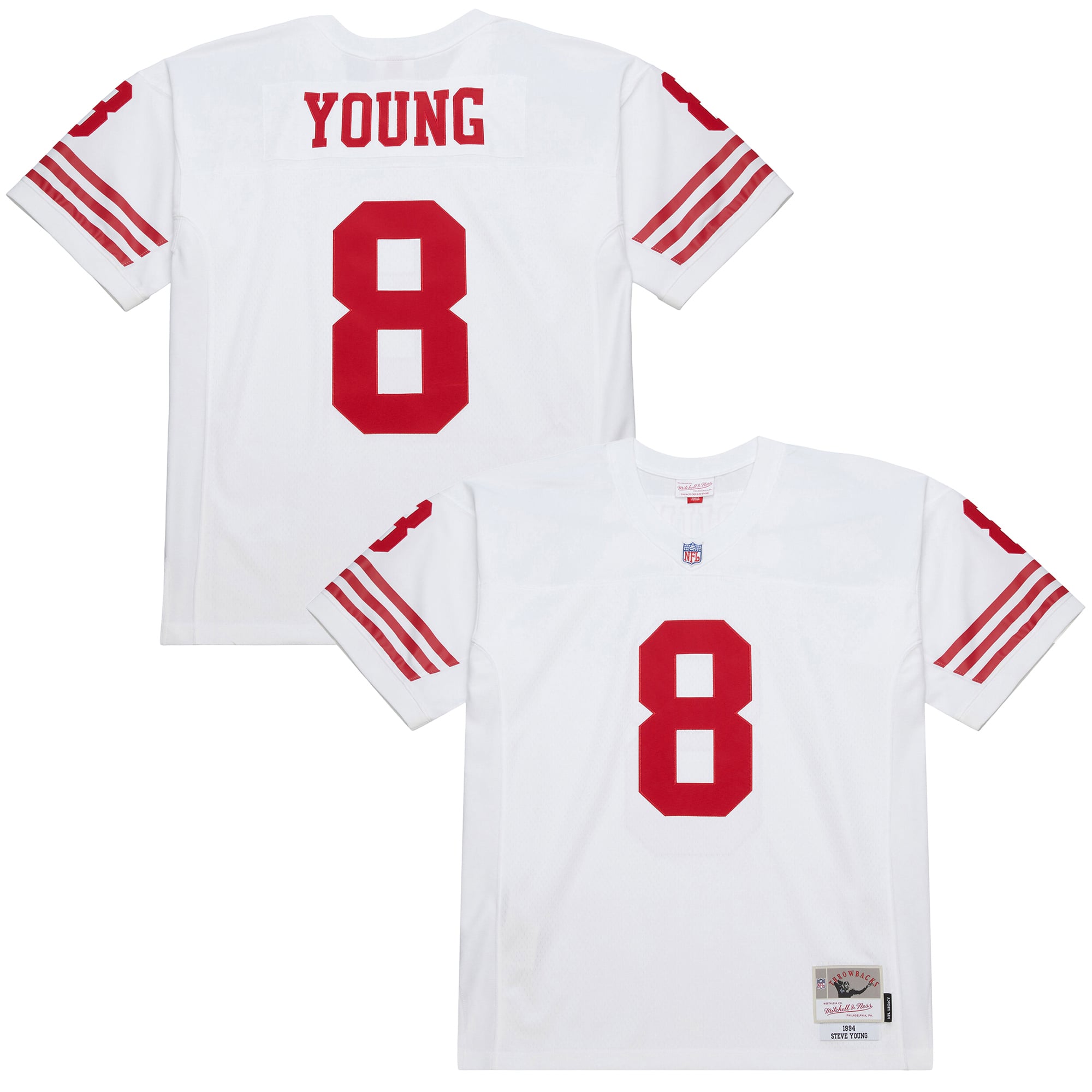 Steve Young Mitchell San Francisco 49ers Player Jersey White NFL Football Fan Wear
