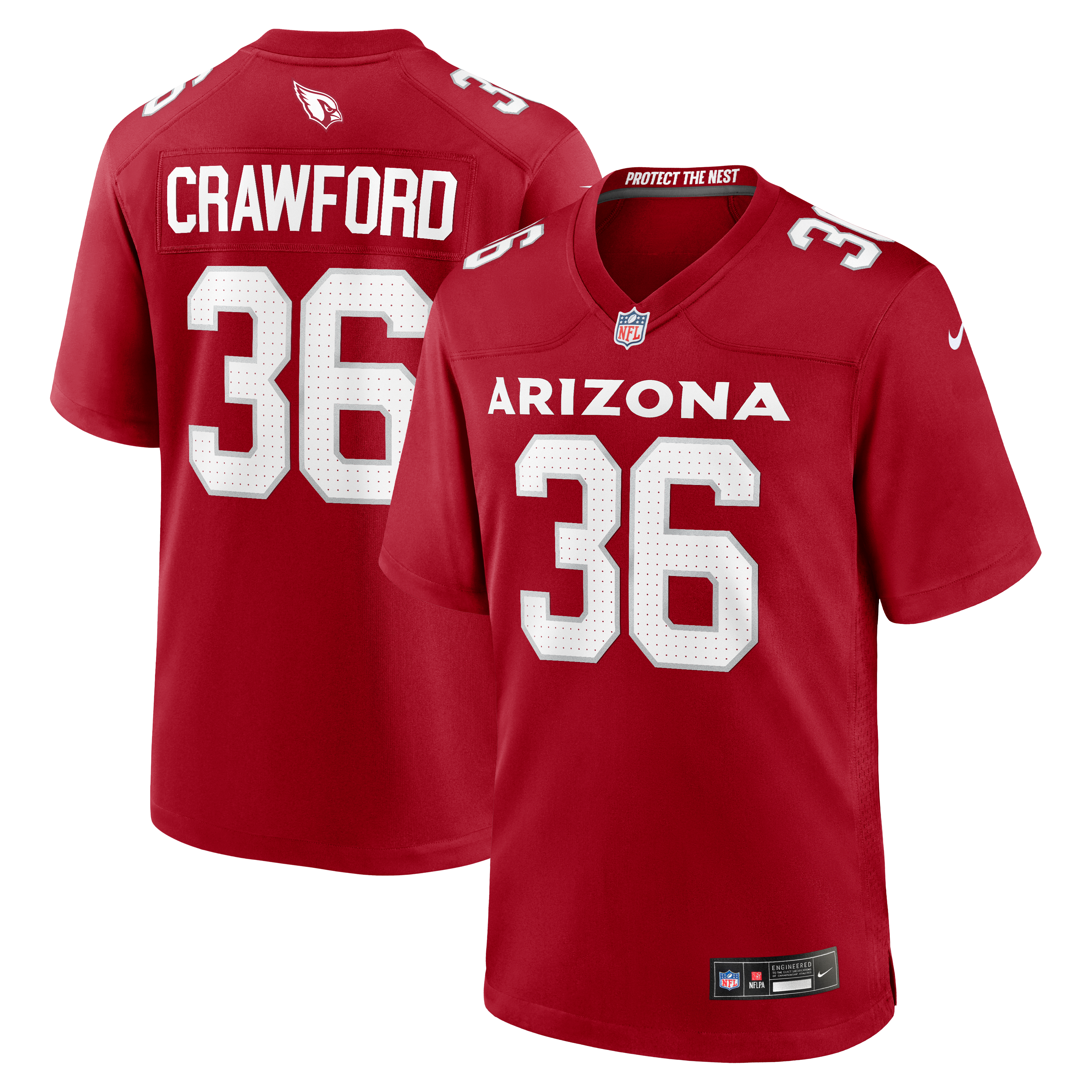 Kitan Crawford Arizona Cardinals Game Jersey Cardinal NFL Football Fan Wear