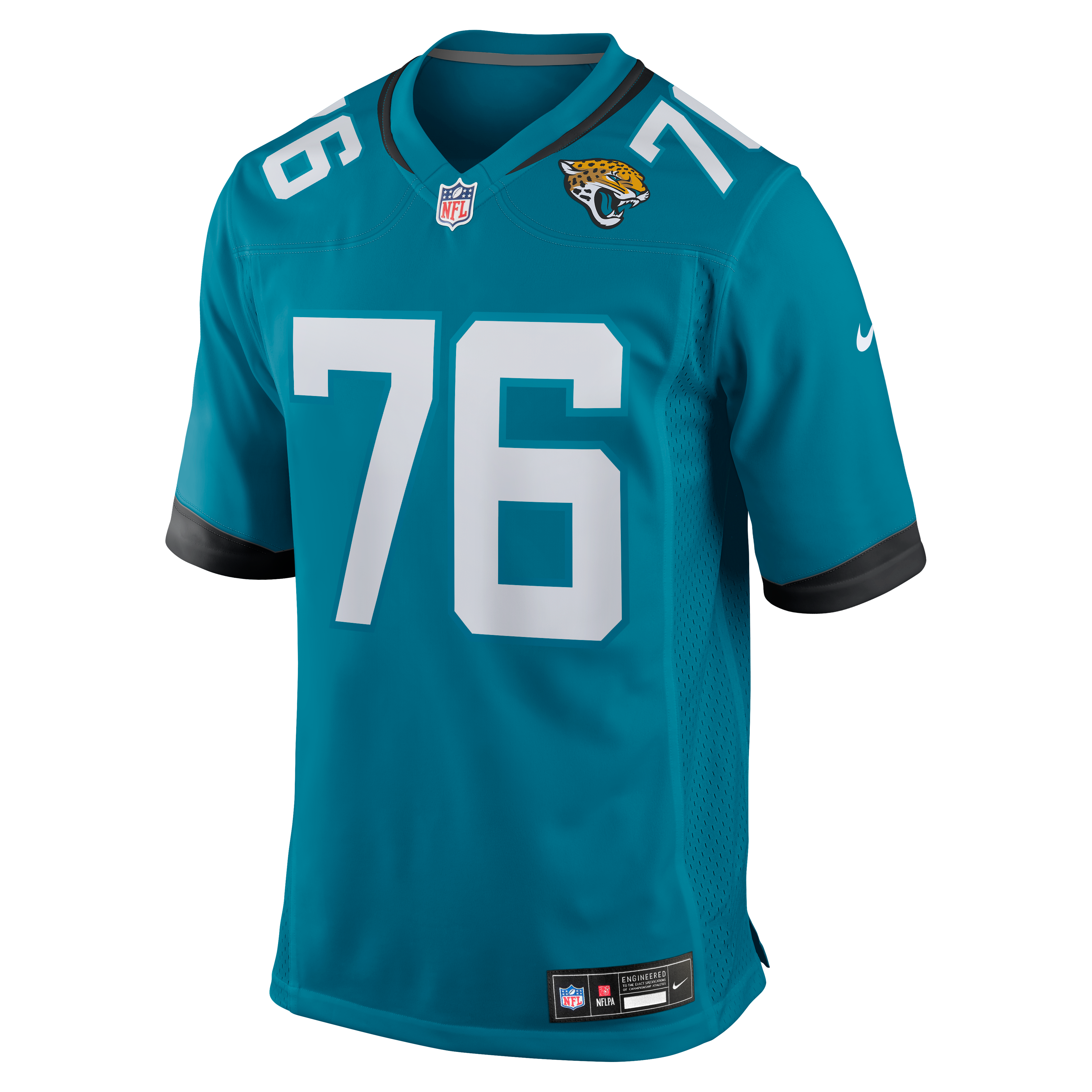 Ezra Cleveland Jacksonville Jaguars Game Jersey Teal NFL Football Fan Wear Ezra Cleveland