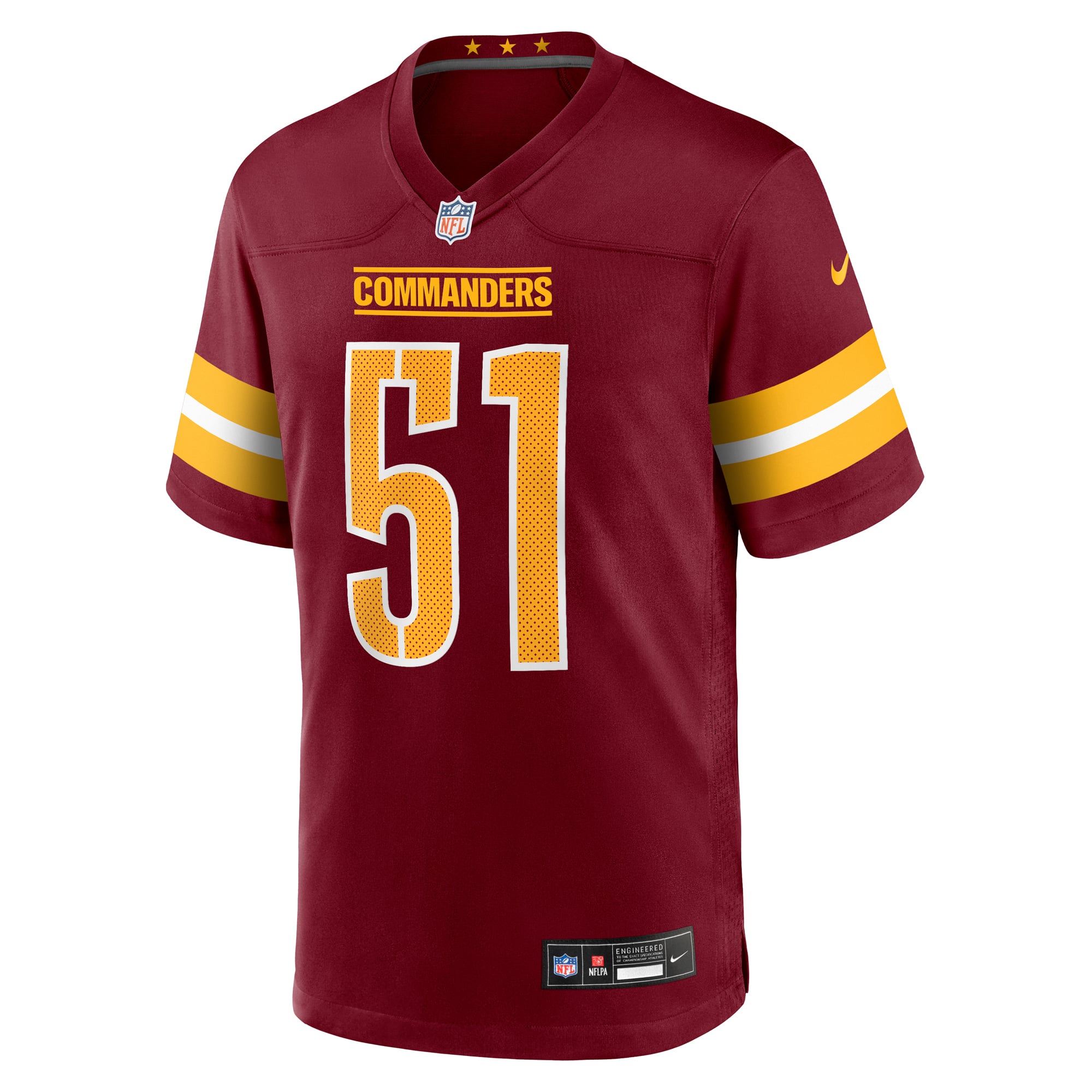 Ale Kaho Washington Commanders Game Jersey Burgundy NFL Football Fan Wear