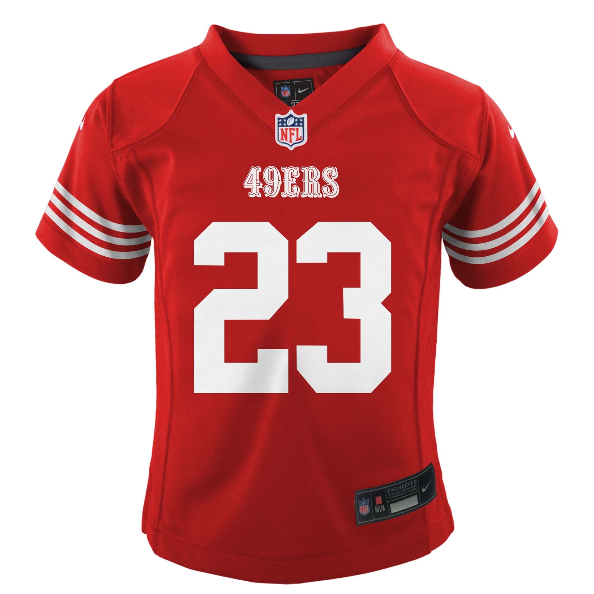 Christian McCaffrey San Francisco 49ers Game Jersey Scarlet NFL Football Fan Wear