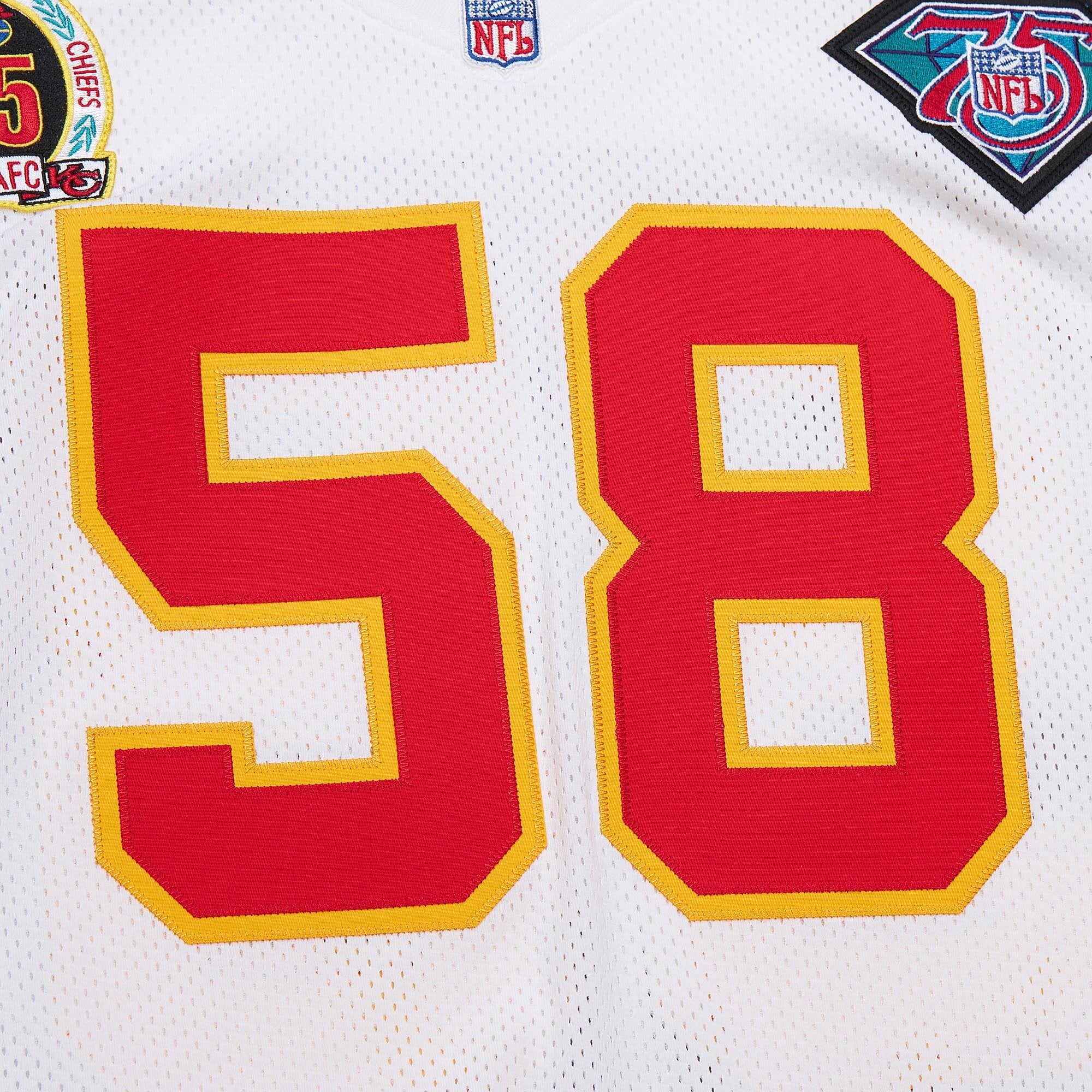 Retired Derrick Thomas Kansas City Chiefs Player Jersey White NFL Football Fan Wear