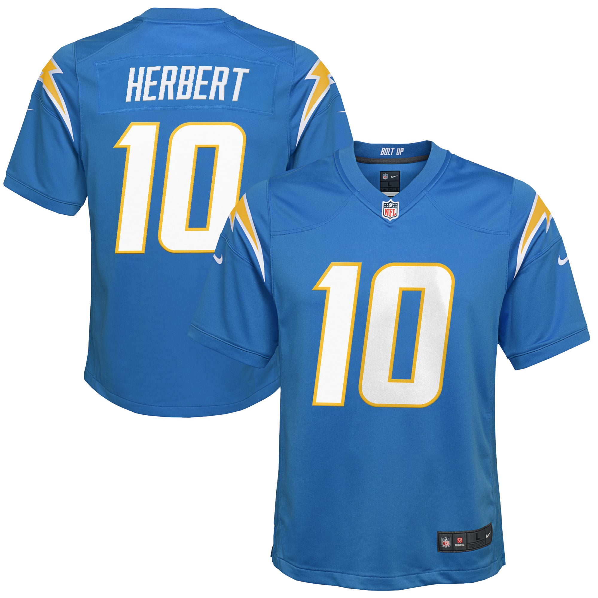 Justin Herbert Los Angeles Chargers Game Jersey Powder Blue NFL Football Fan Wear
