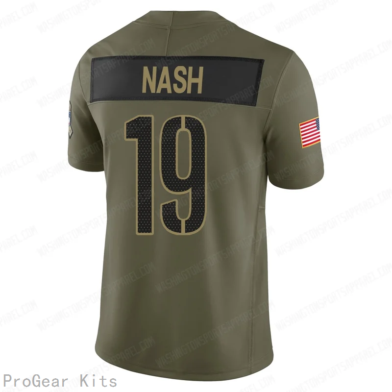 Nick Nash Washington Commanders Jersey No.19 Olive NFL Football Fan Wear Nick Nash