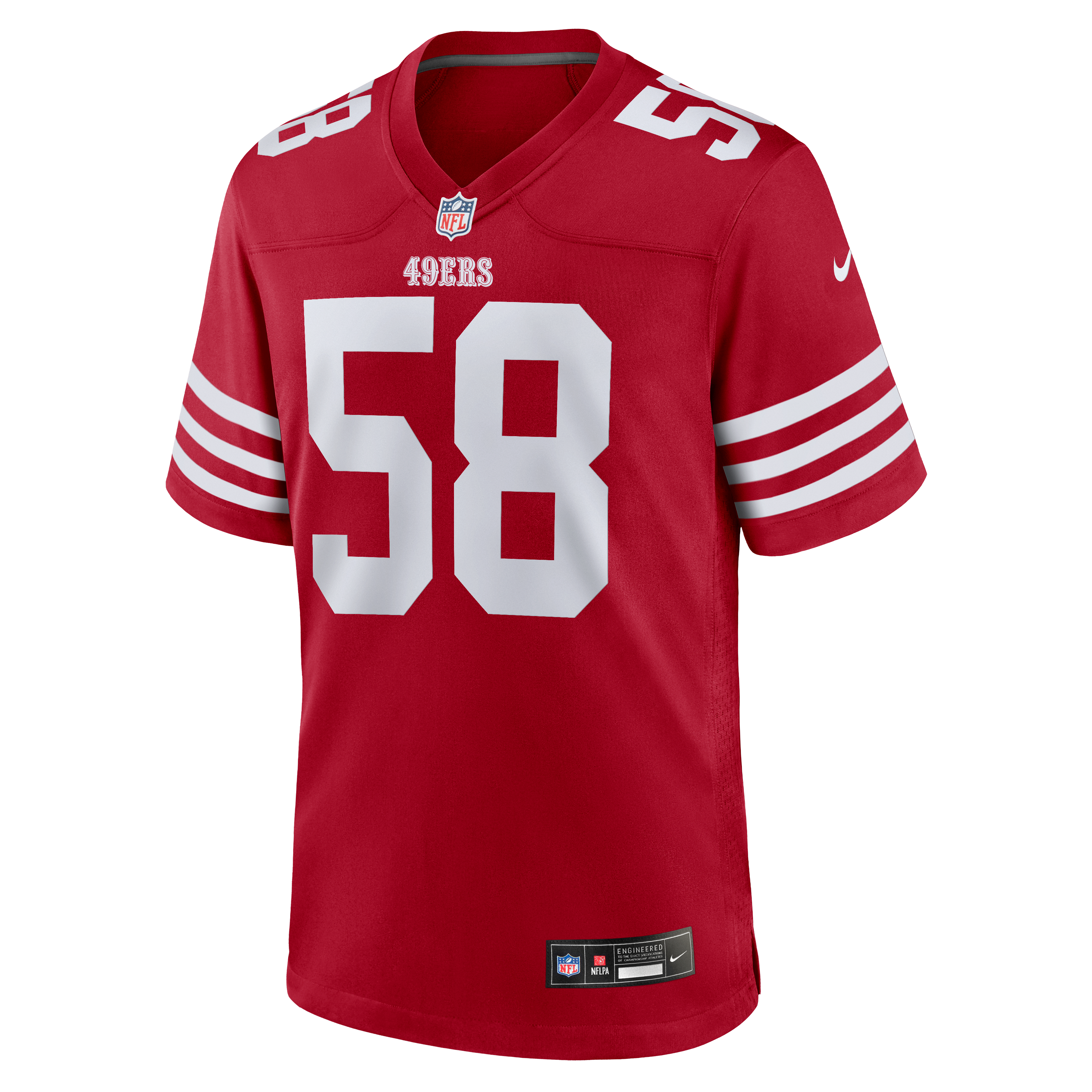Jarrett Patterson San Francisco 49ers Game Jersey Scarlet NFL Football Fan Wear