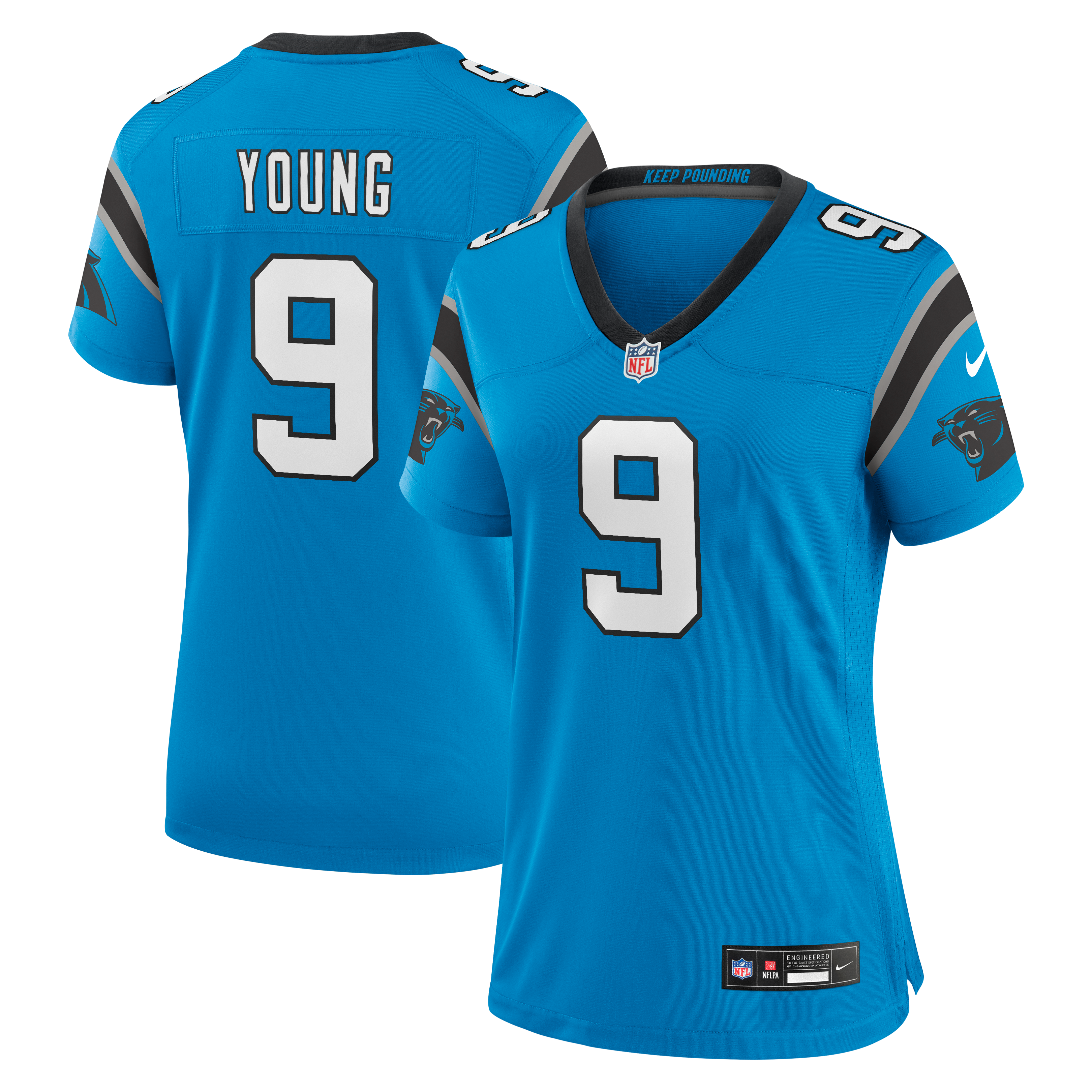 Bryce Young Carolina Panthers Player Jersey Blue NFL Football Fan Wear