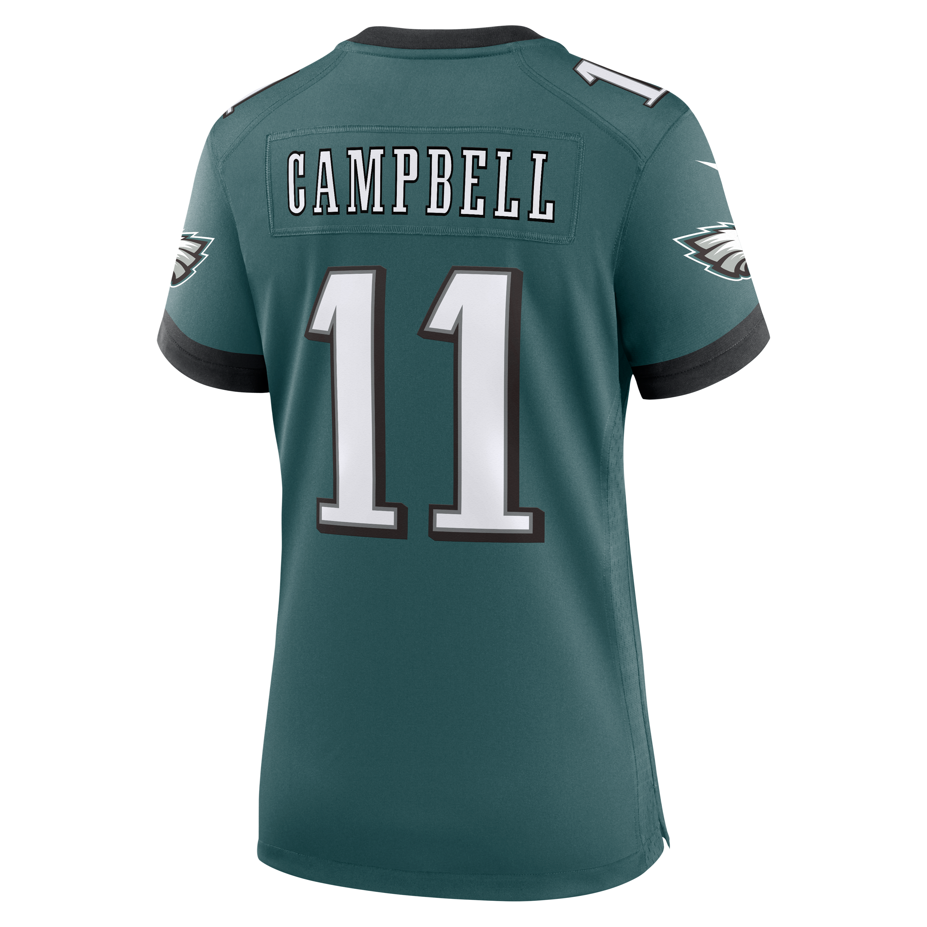 Jihaad Campbell Philadelphia Eagles Game Jersey Midnight NFL Football Fan Wear