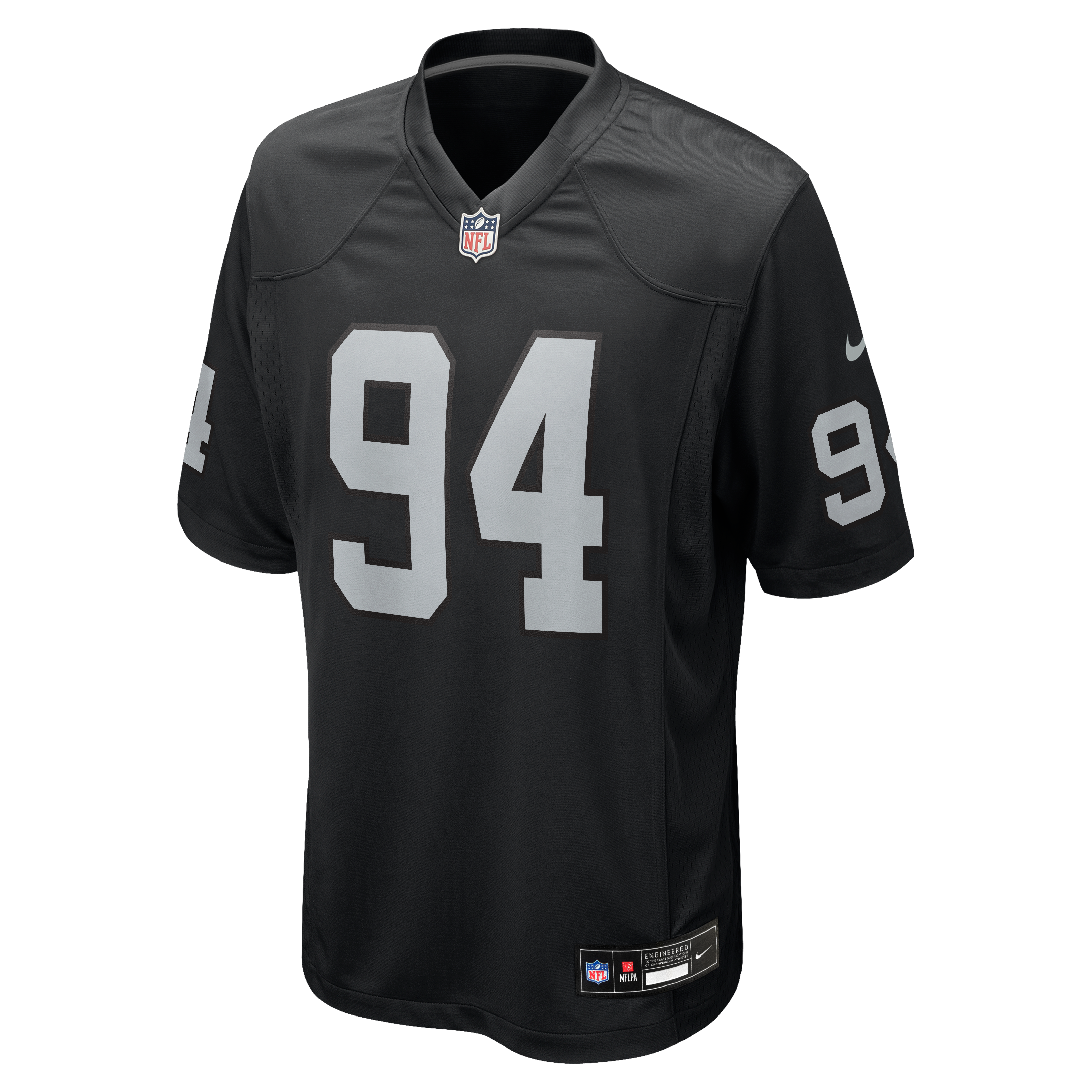 Christian Wilkins Las Vegas Raiders Game Jersey Black NFL Football Fan Wear