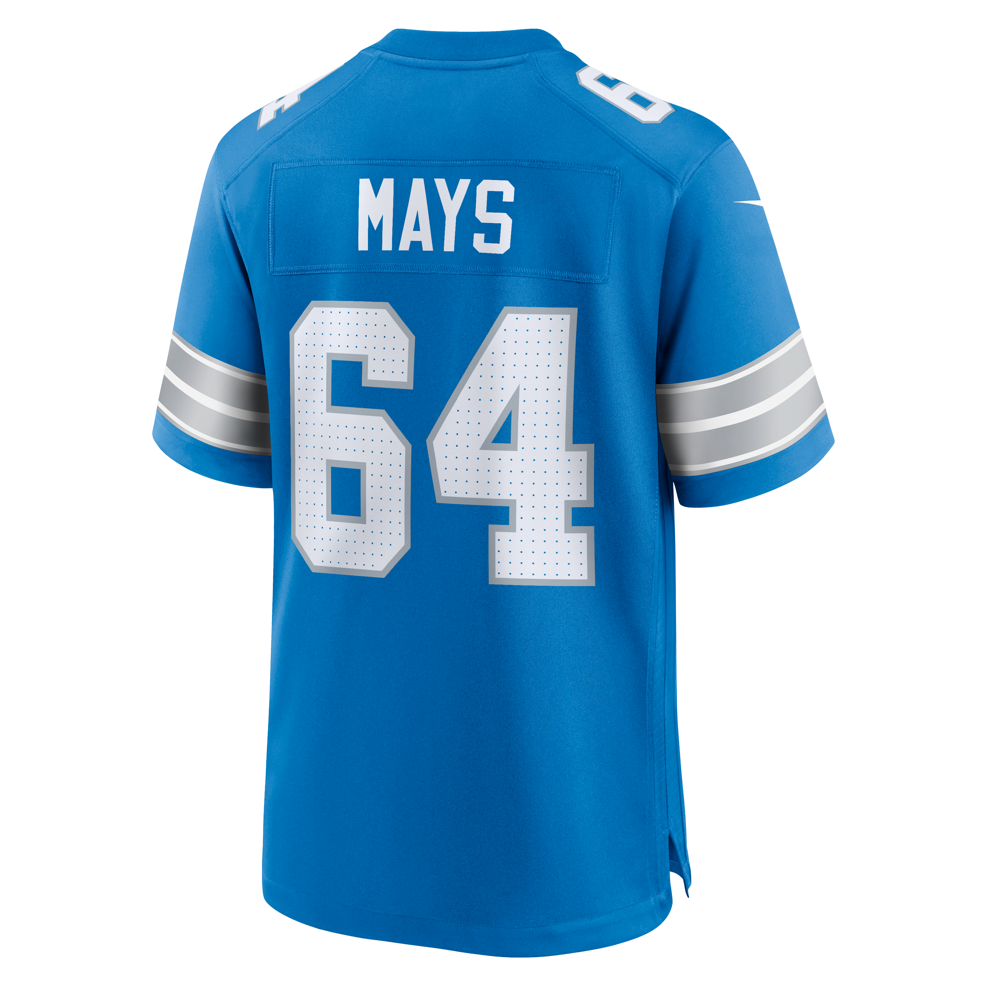 Cade Mays Detroit Lions Game Jersey Blue NFL Football Fan Wear Cade Mays