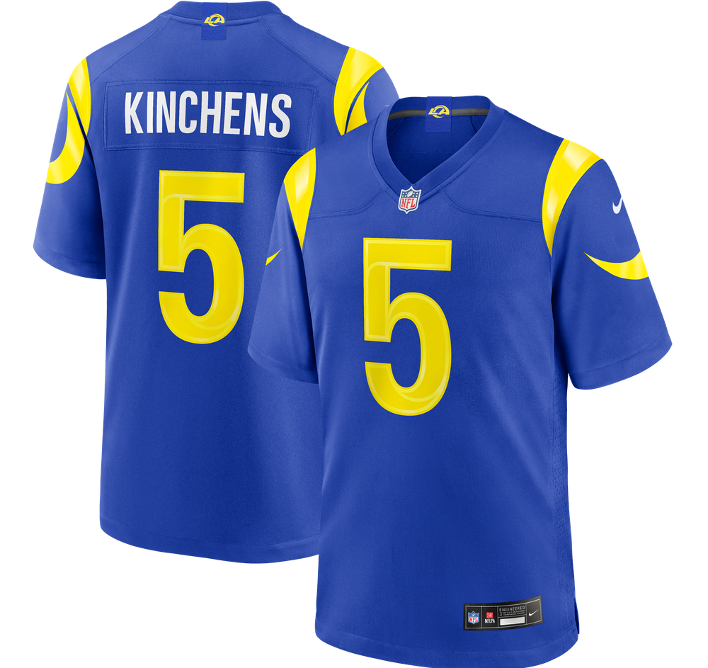 Kamren Kinchens Los Angeles Rams Game Jersey Royal NFL Football Fan Wear