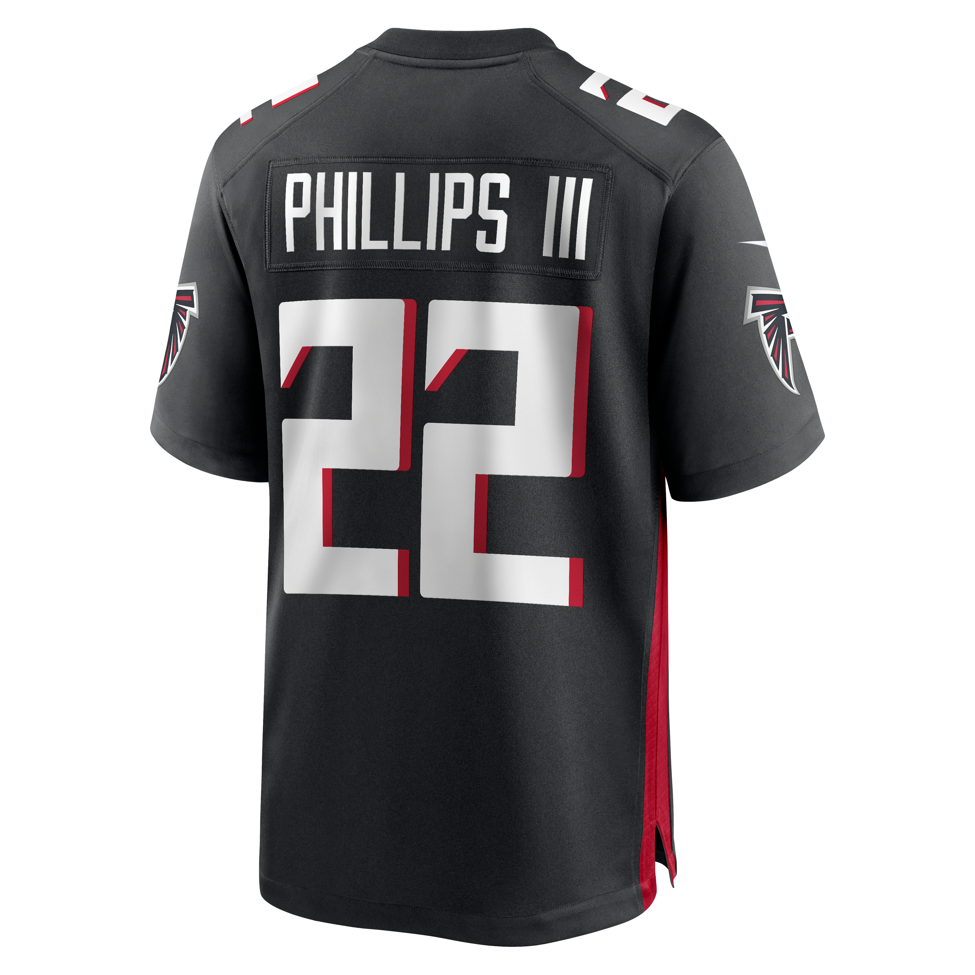 Clark Phillips Atlanta Falcons Game Jersey Black NFL Football Fan Wear