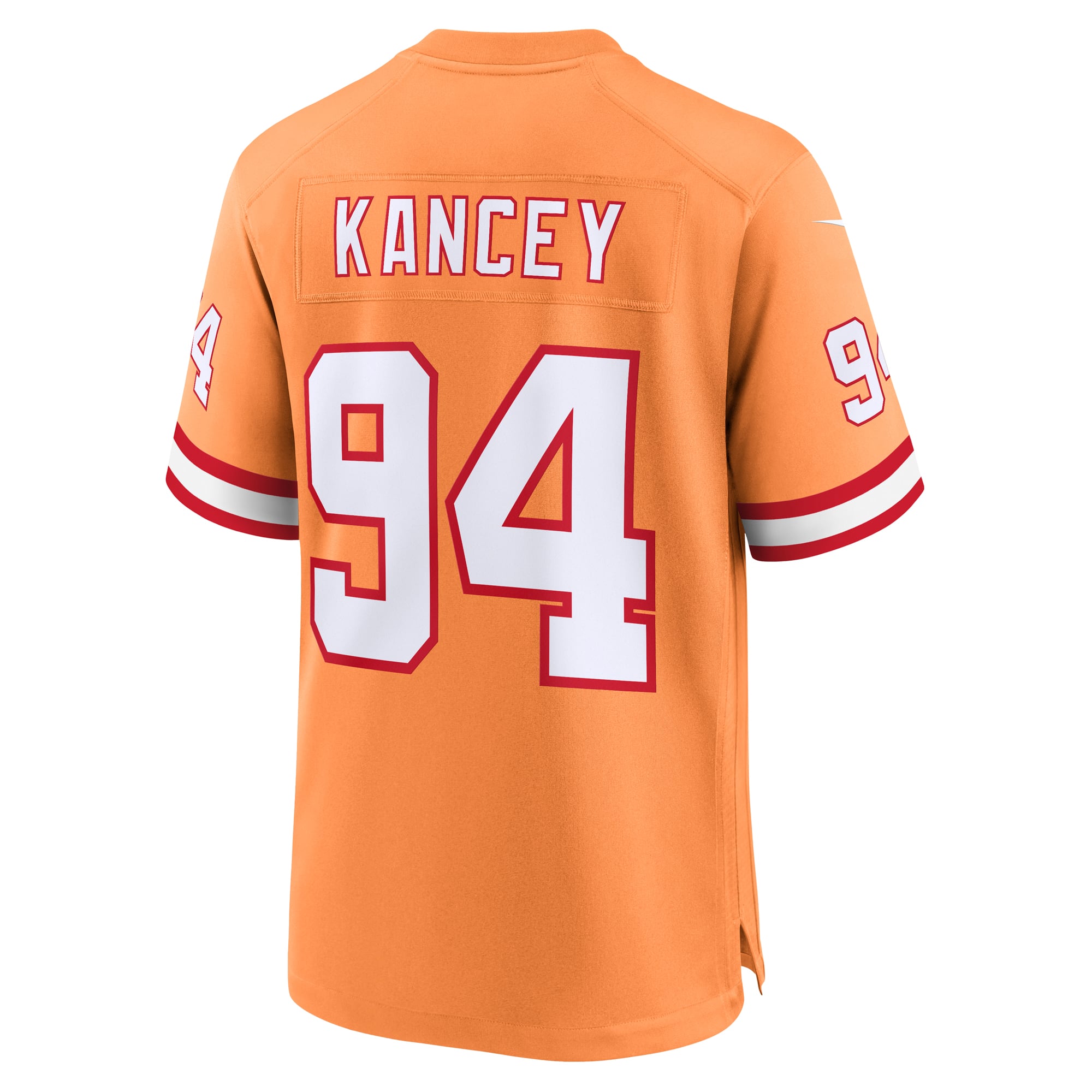 Calijah Kancey Tampa Bay Buccaneers Game Jersey Orange NFL Football Fan Wear Calijah Kancey