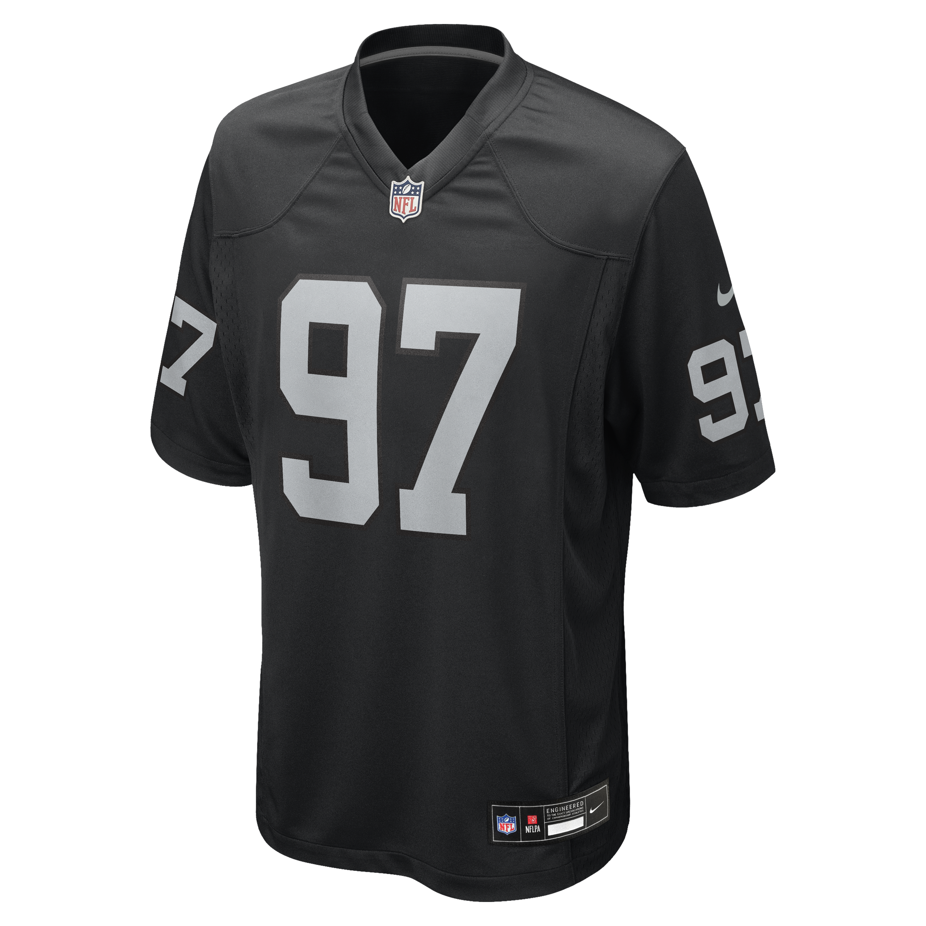 Tonka Hemingway Las Vegas Raiders Game Jersey Black NFL Football Fan Wear Tonka Hemingway
