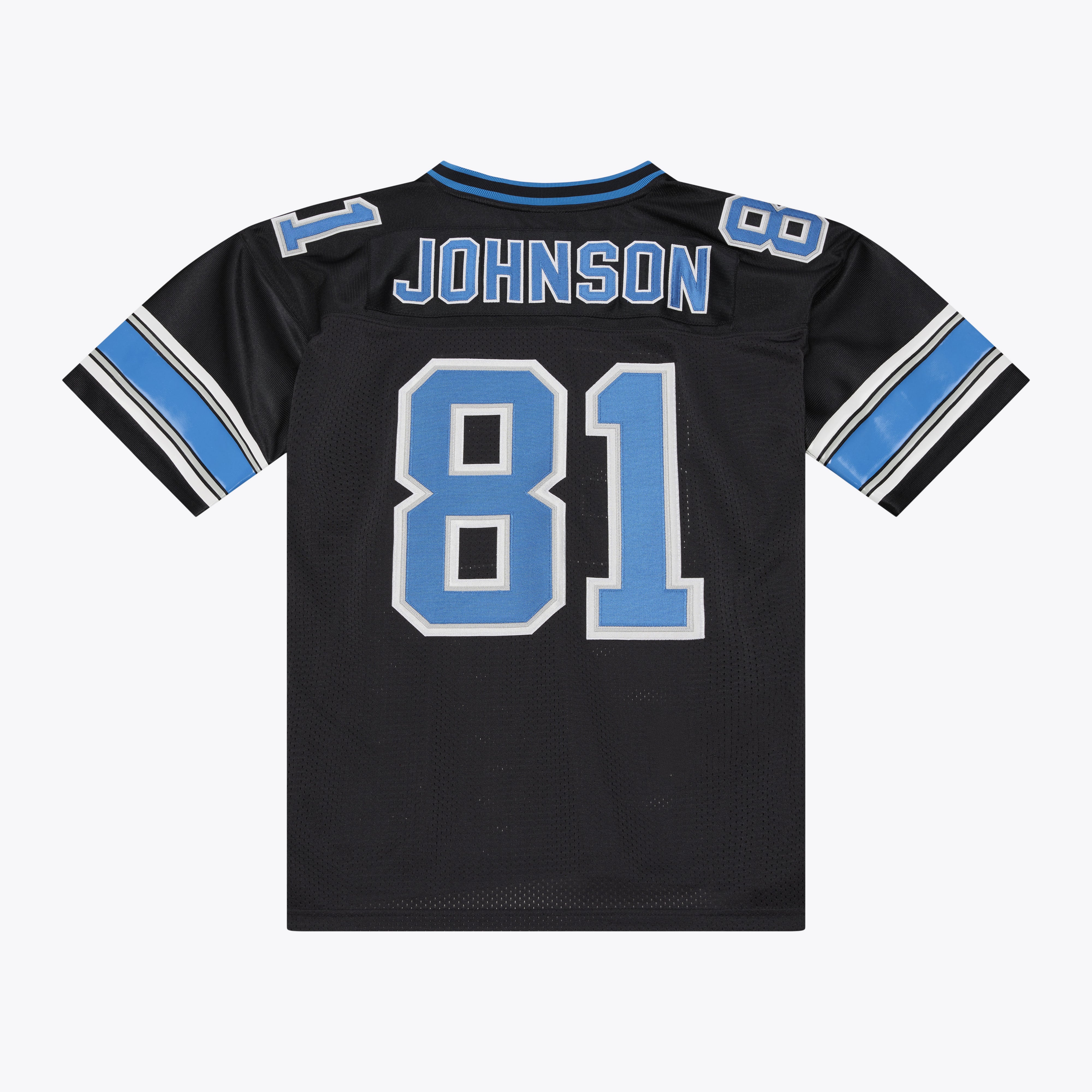 Calvin Johnson Mitchell Detroit Lions Throwback Jersey Black NFL Football Fan Wear