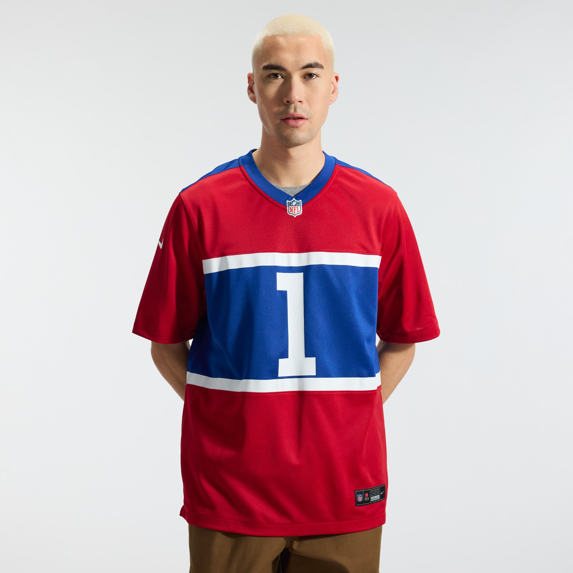 Malik Nabers Century New York Giants Game Jersey Red NFL Football Fan Wear