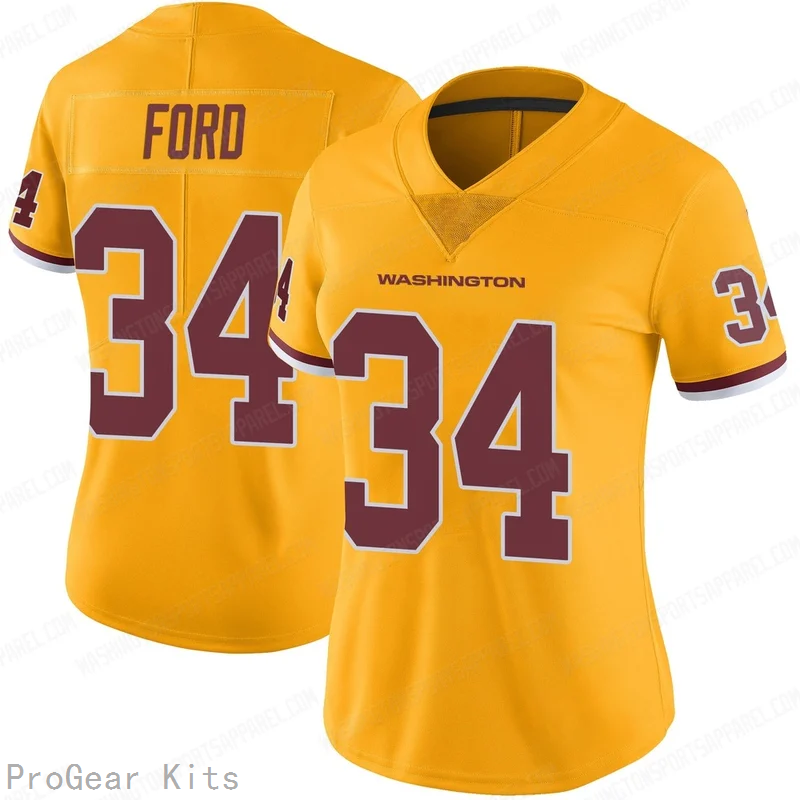 Jerome Ford Rush Washington Commanders Legend Jersey No.34 Gold NFL Football Fan Wear Jerome Ford Rush