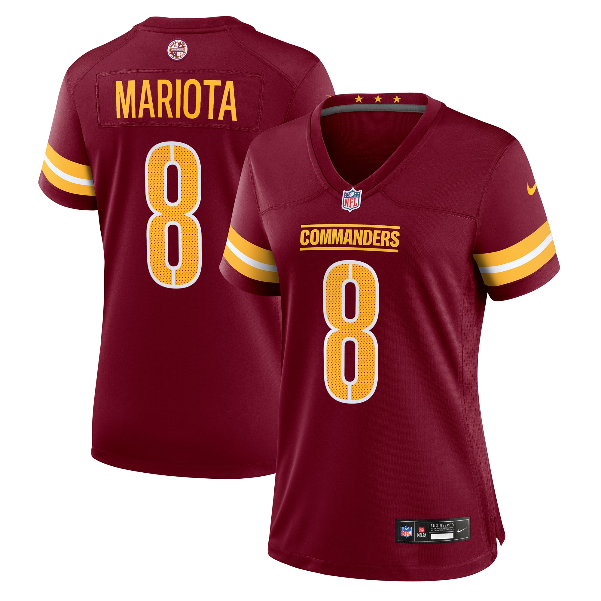 Marcus Mariota Washington Commanders Game Jersey Burgundy NFL Football Fan Wear